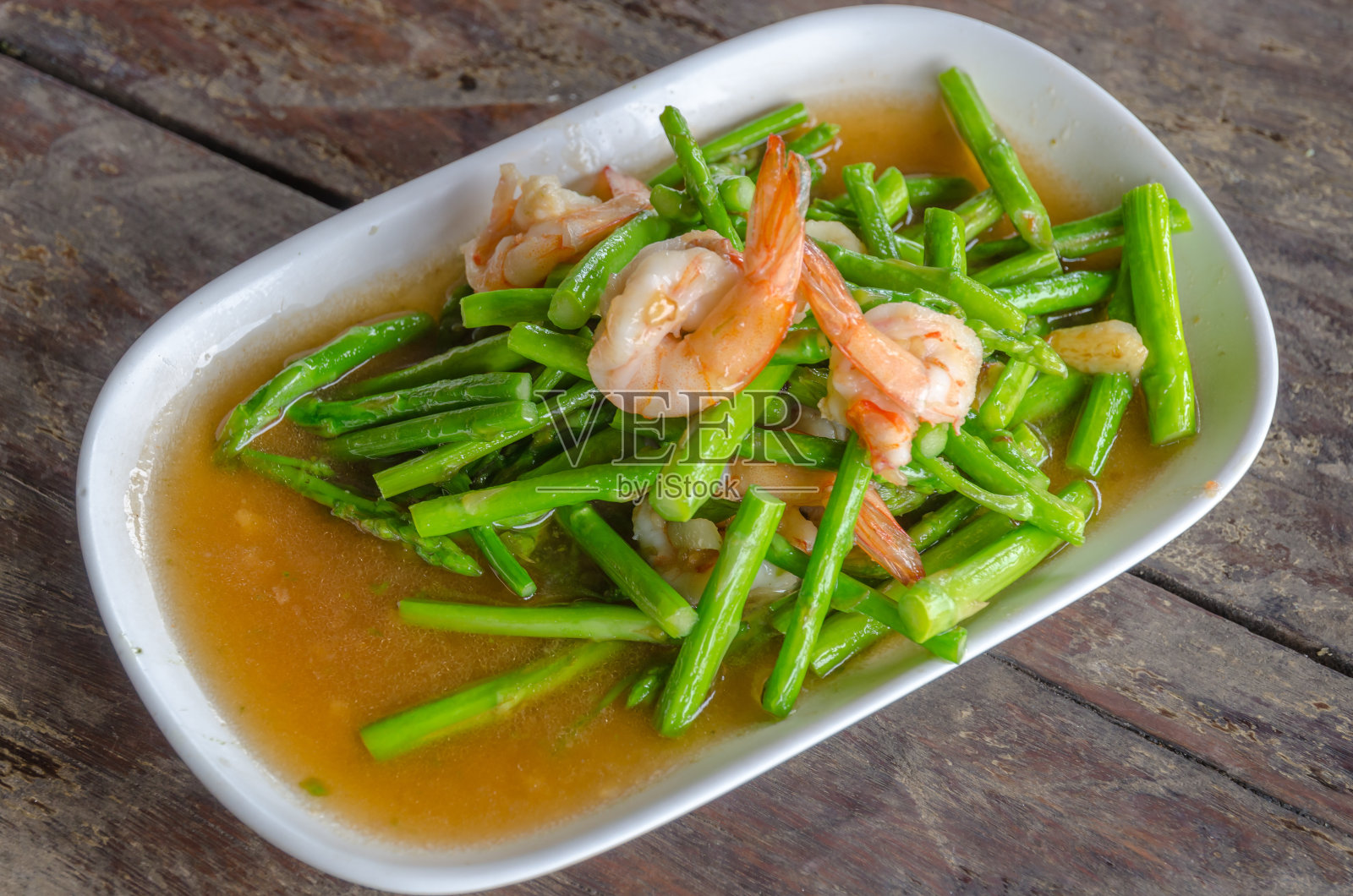 虾仁炒芦笋照片摄影图片