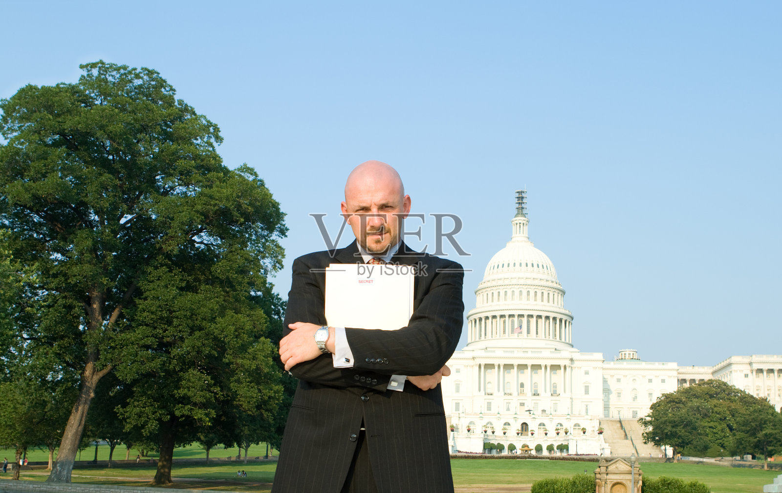 华盛顿特区国会大厦外的权力掮客秘密文件夹照片摄影图片