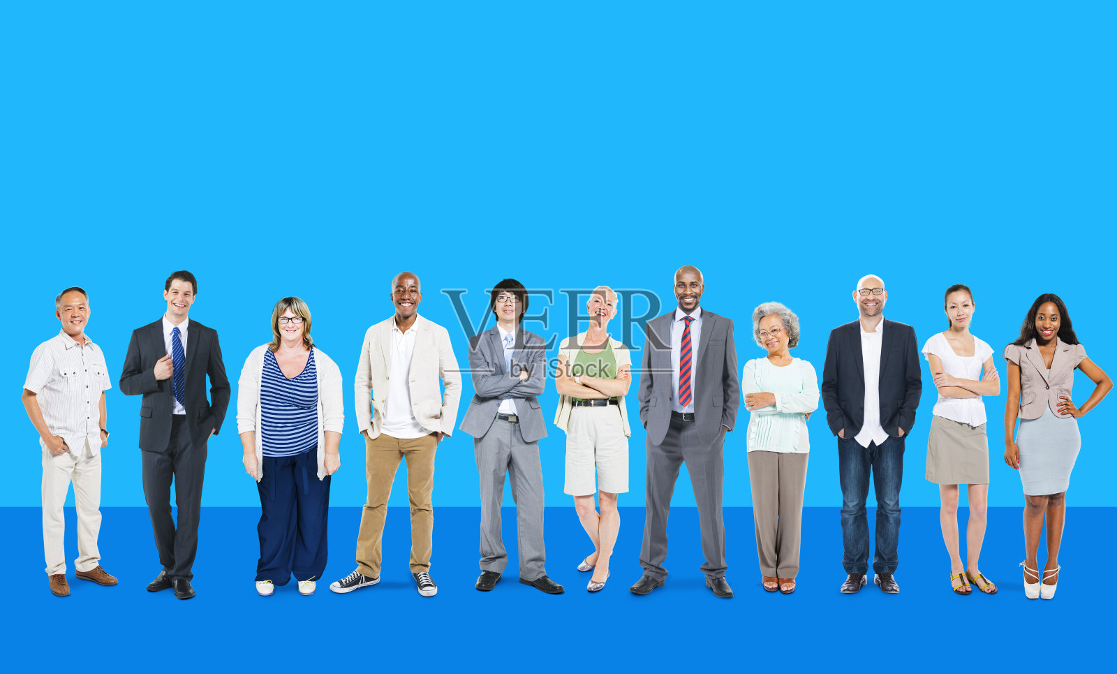 业务人员团队连接在一起的概念照片摄影图片