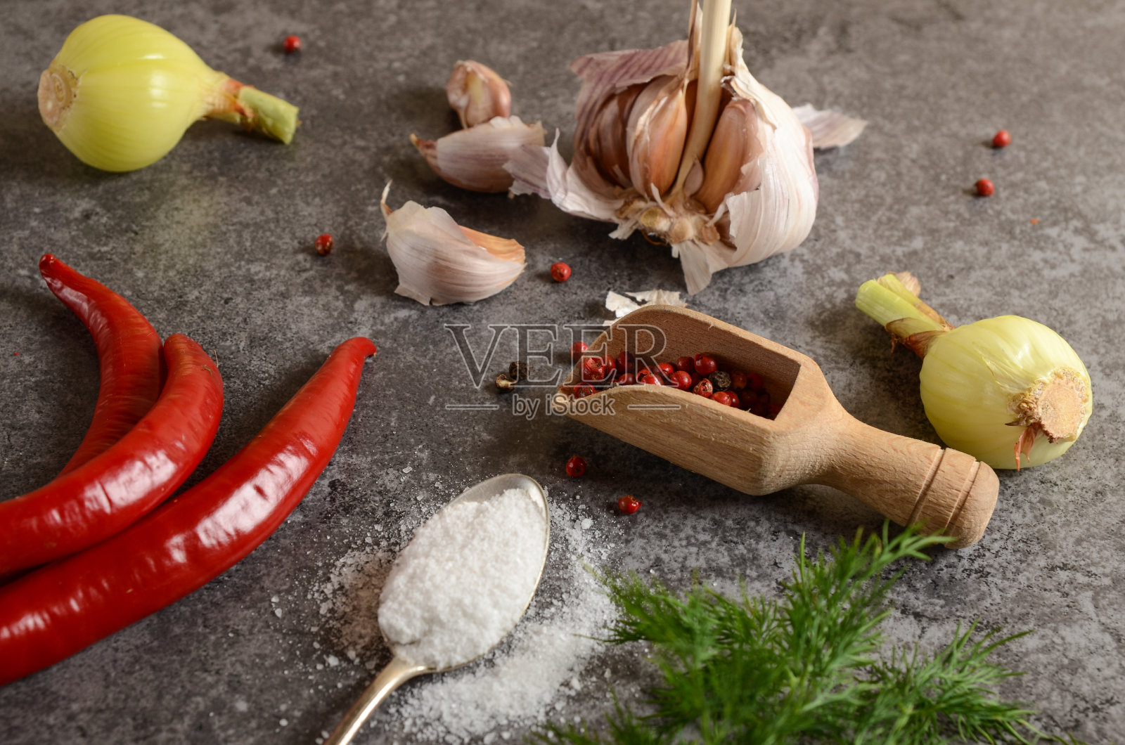 选择各种香草和香料照片摄影图片