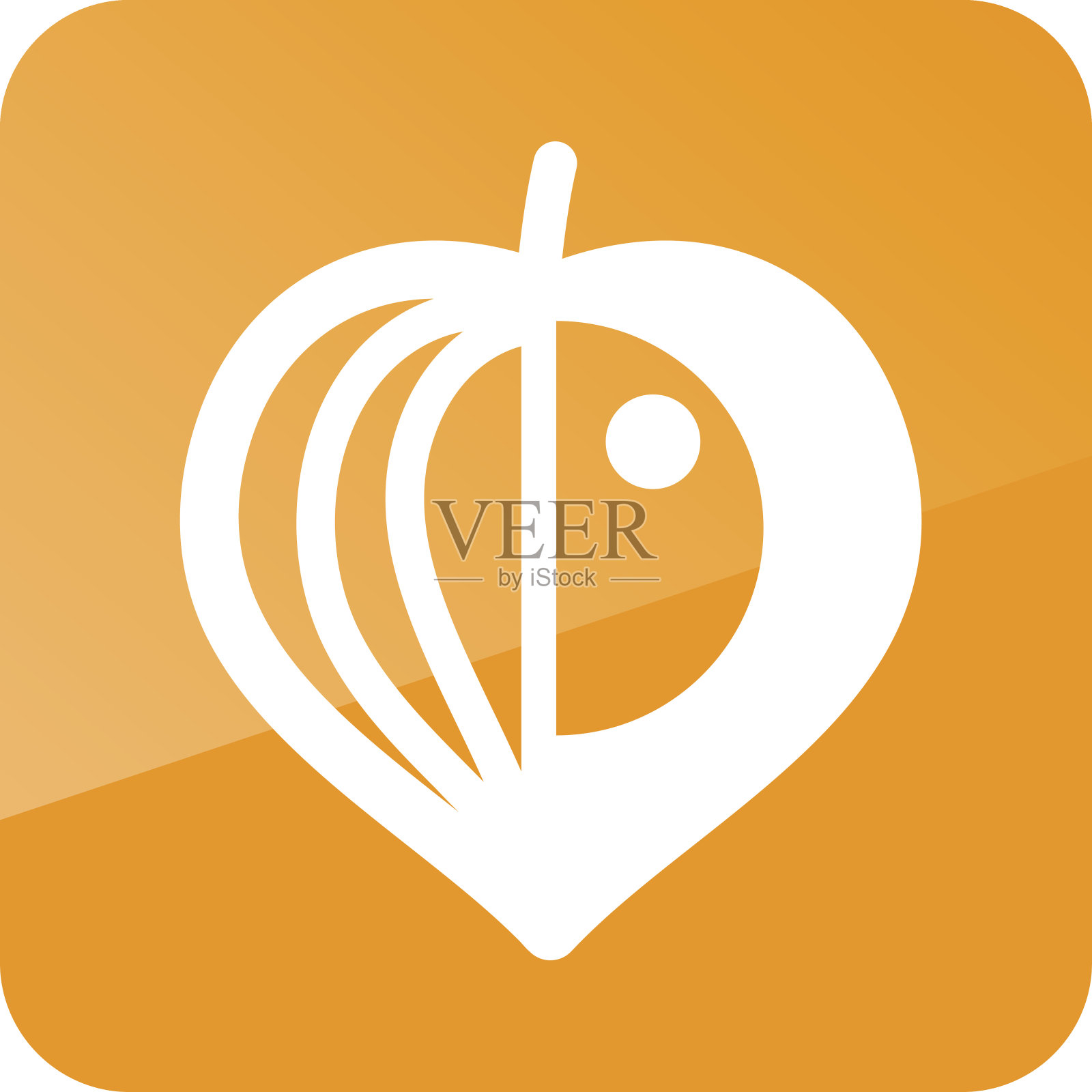 酸浆浆果轮廓图标。蔬菜矢量插画图片素材