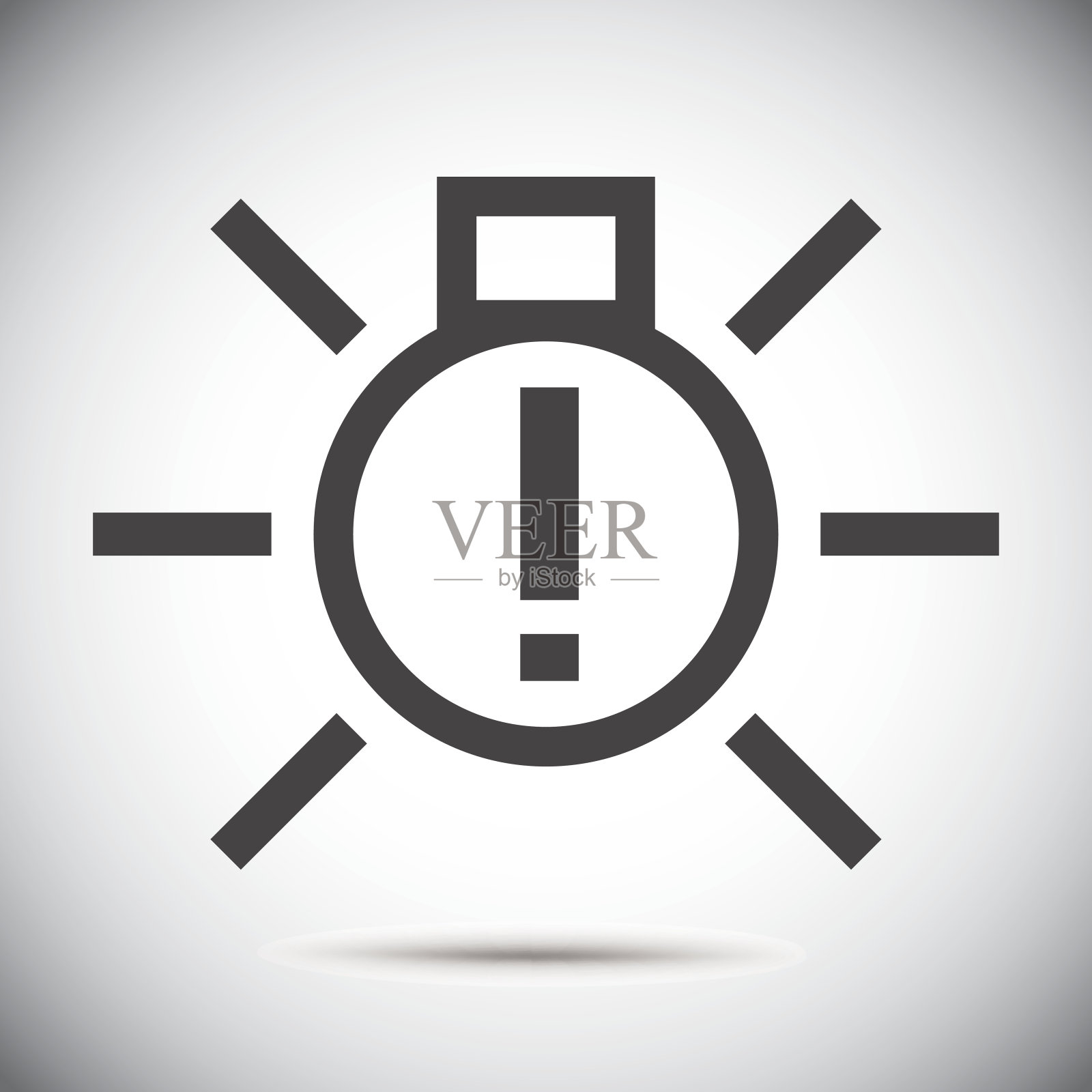 灯泡监控标志照亮汽车仪表盘插画图片素材