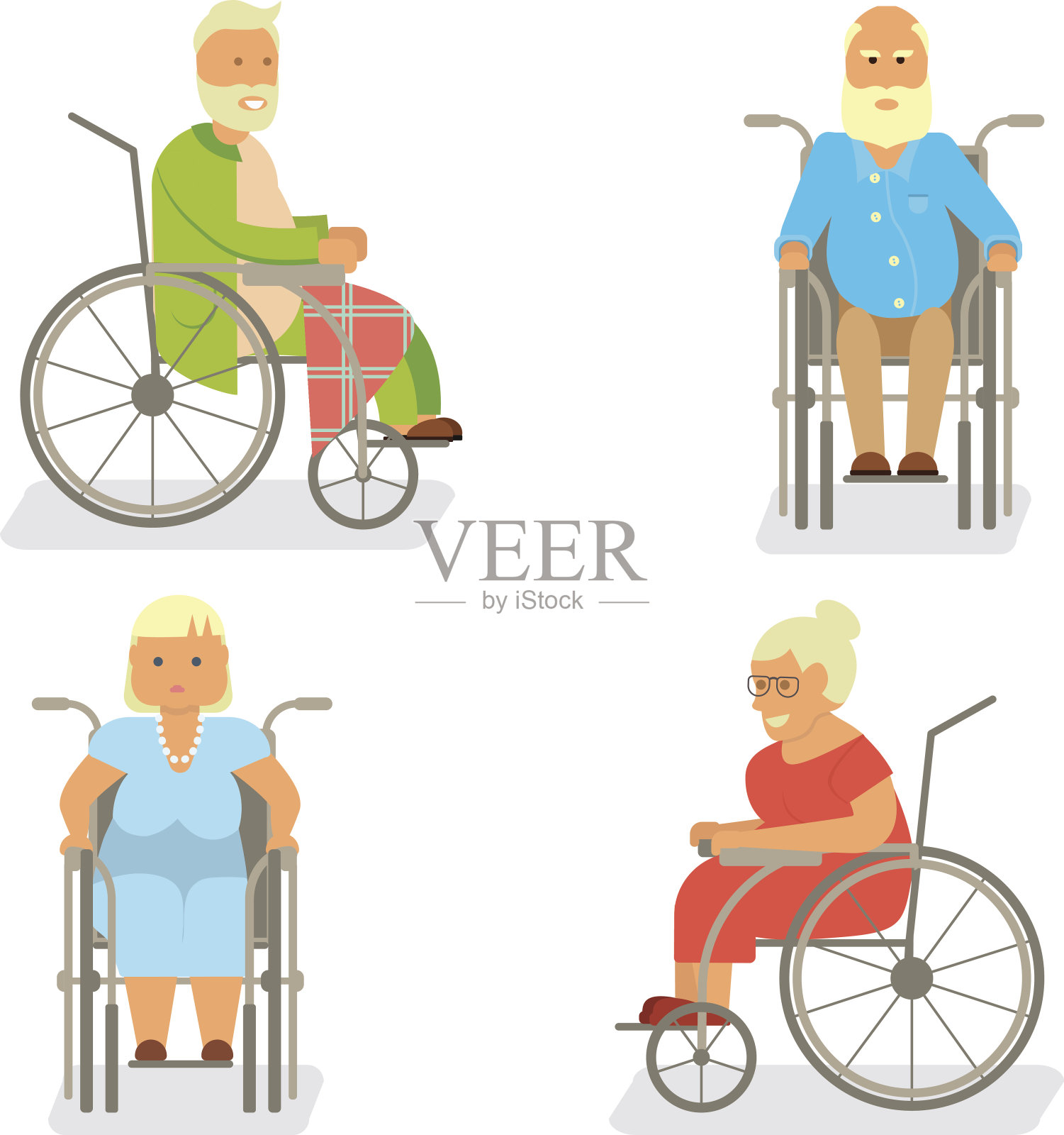 退休的老年人老年人插画图片素材