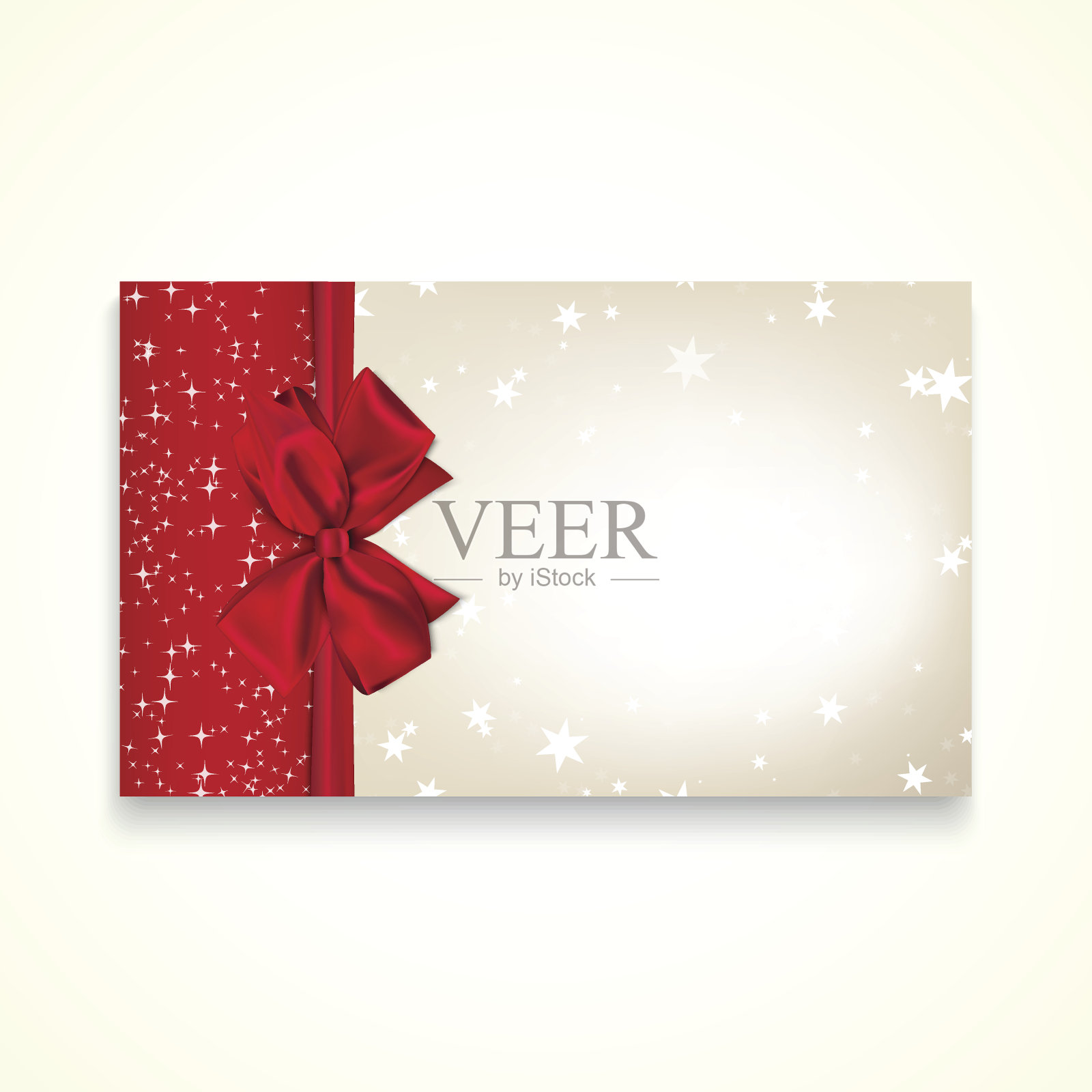 带丝带和蝴蝶结的纸质卡片。插画图片素材