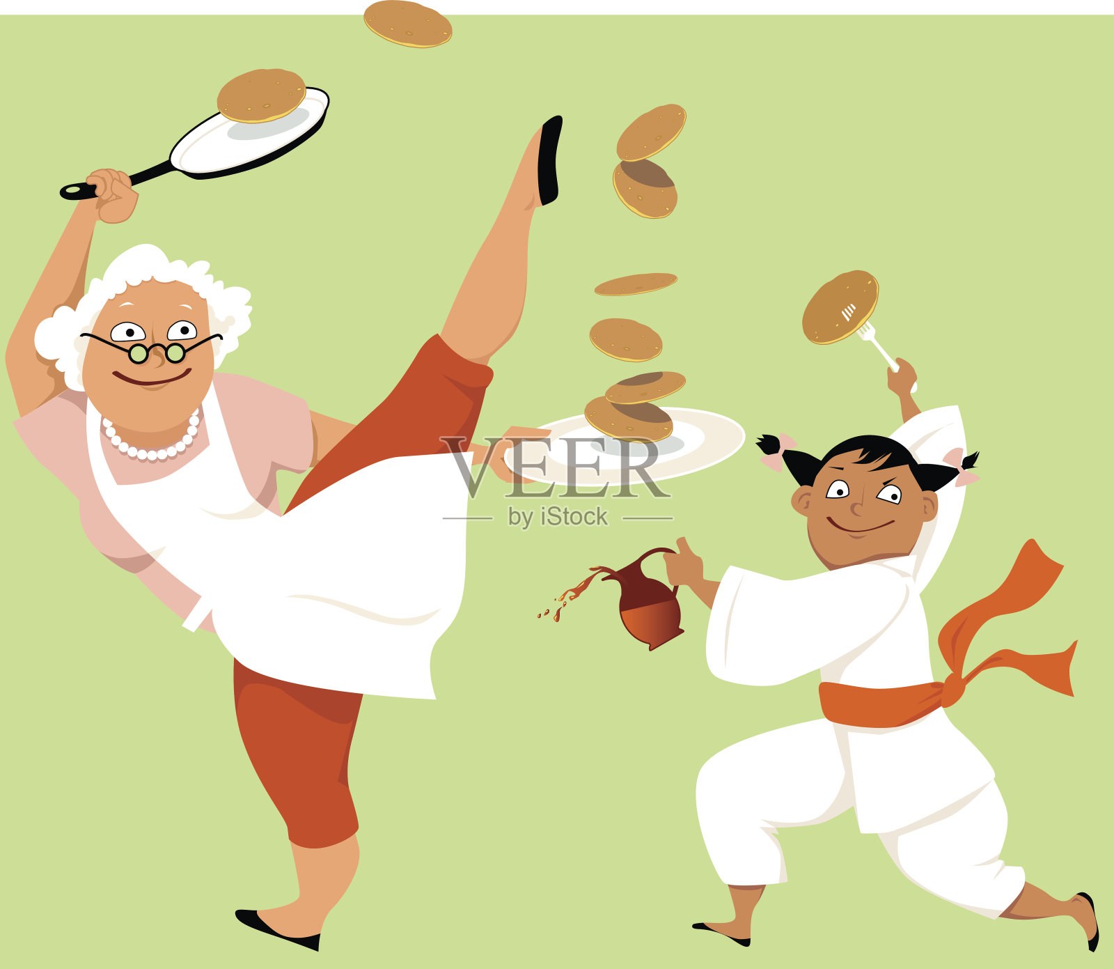 功夫早餐插画图片素材