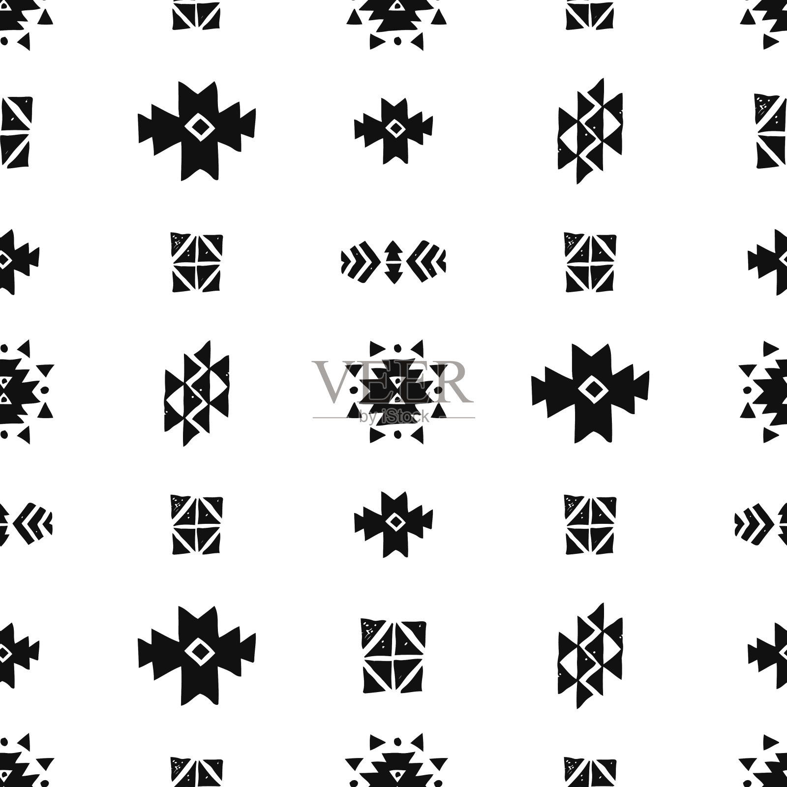 无缝的民族图案插画图片素材