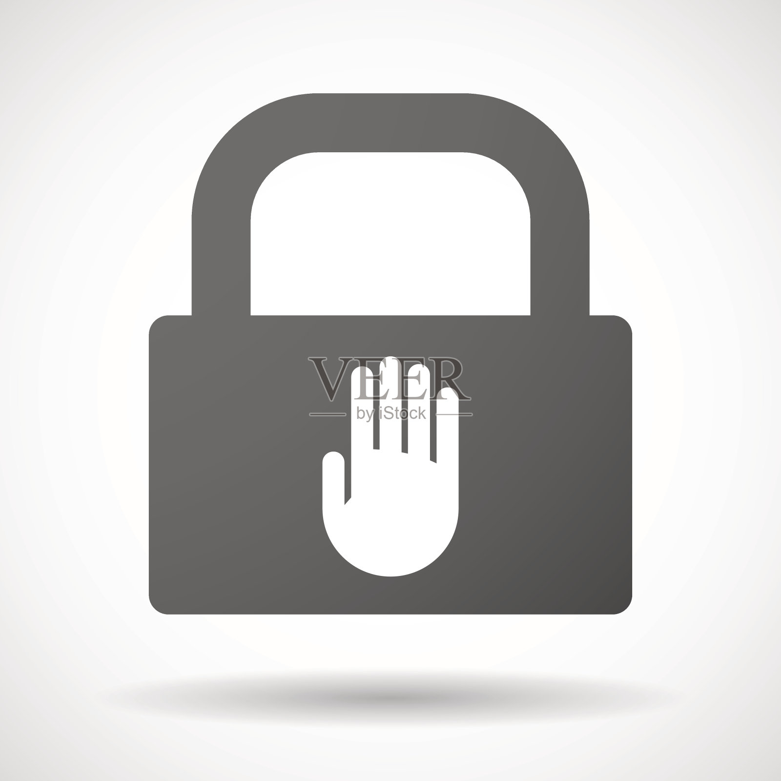 用手锁定图标插画图片素材