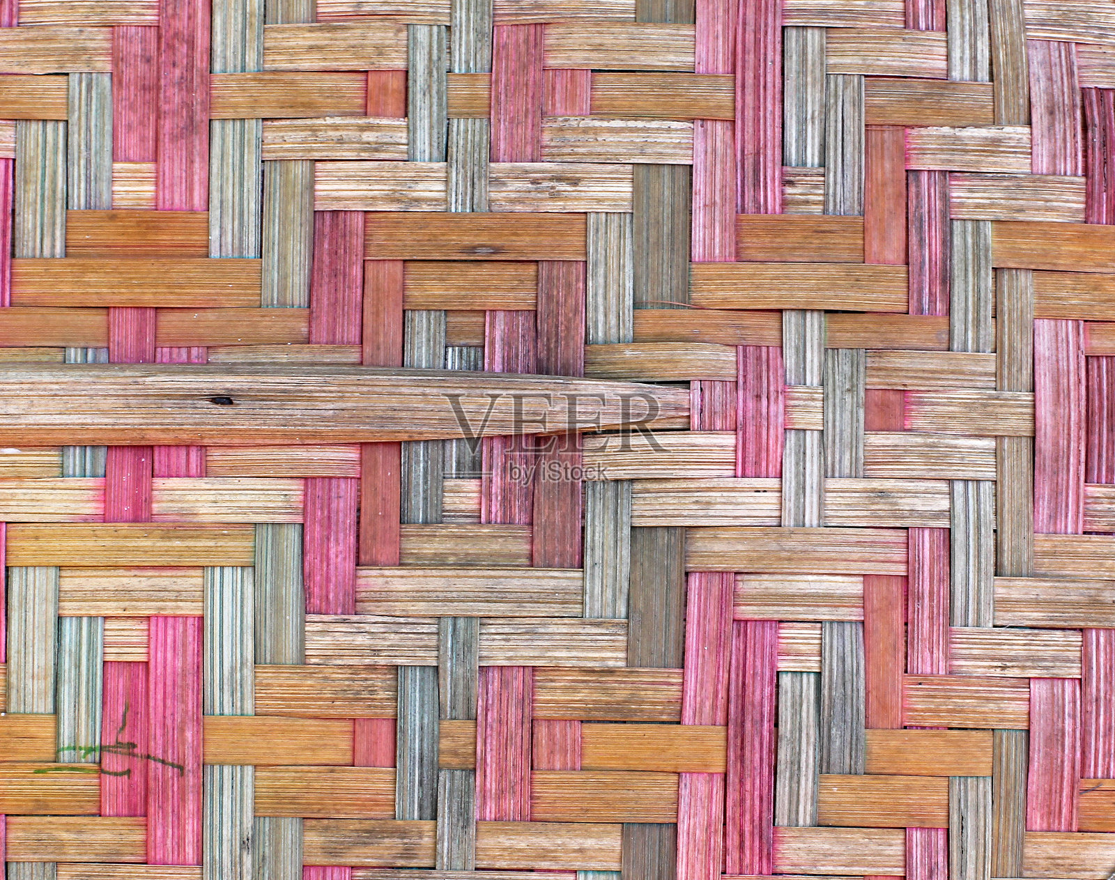 柳条图案，从一个真正的手工照片摄影图片