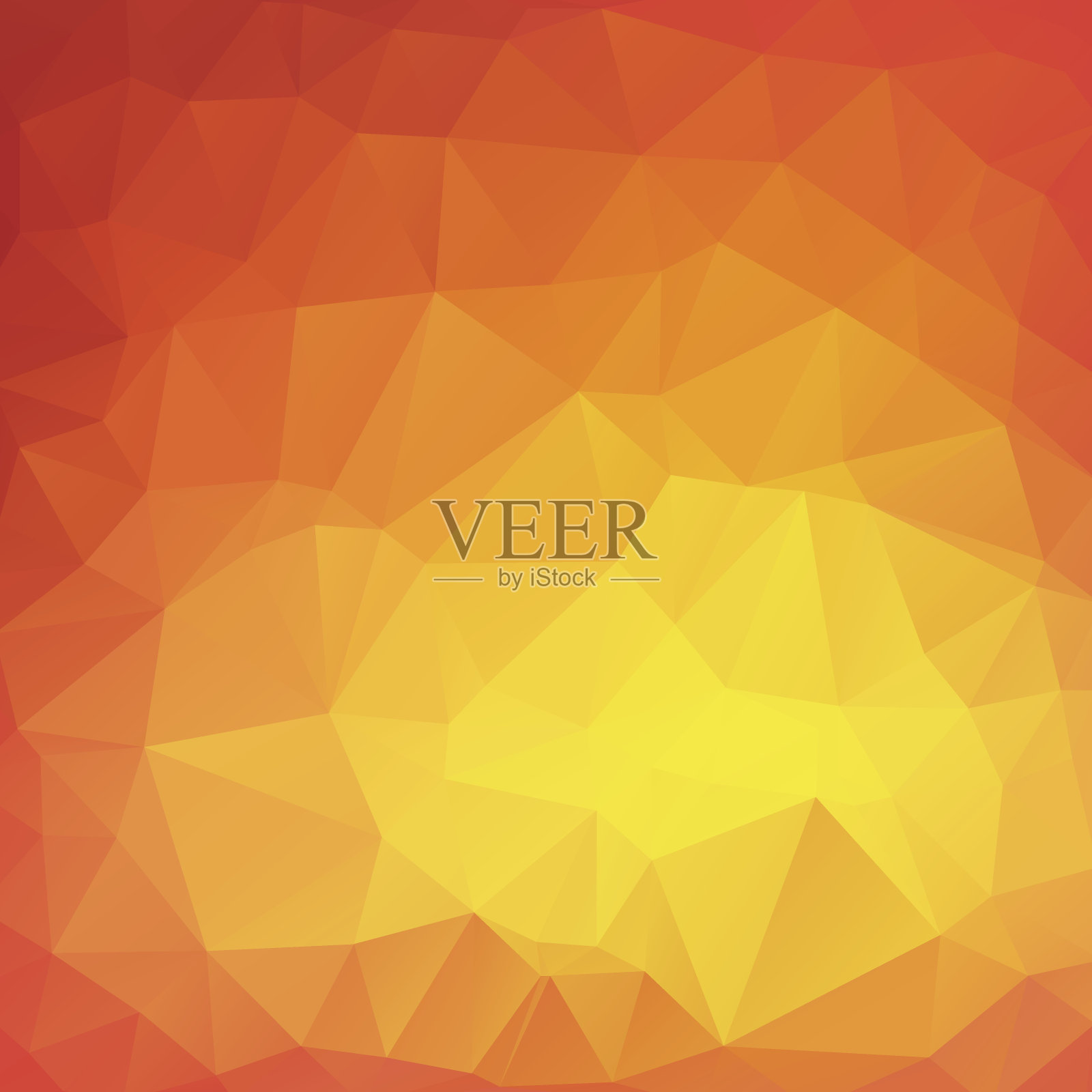 黄色的多边形抽象背景。插画图片素材