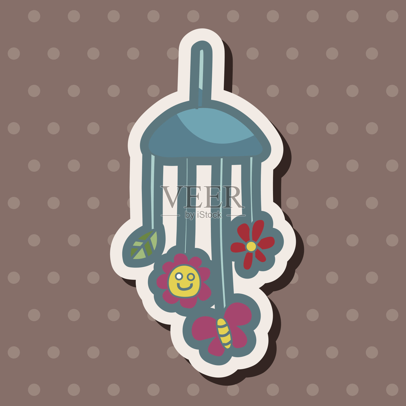 宝宝悬挂主题元素插画图片素材