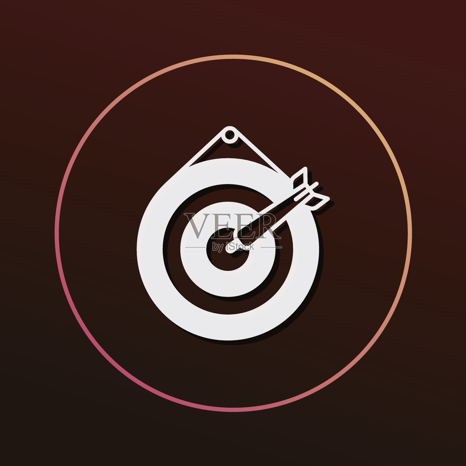 射箭目标图标插画图片素材