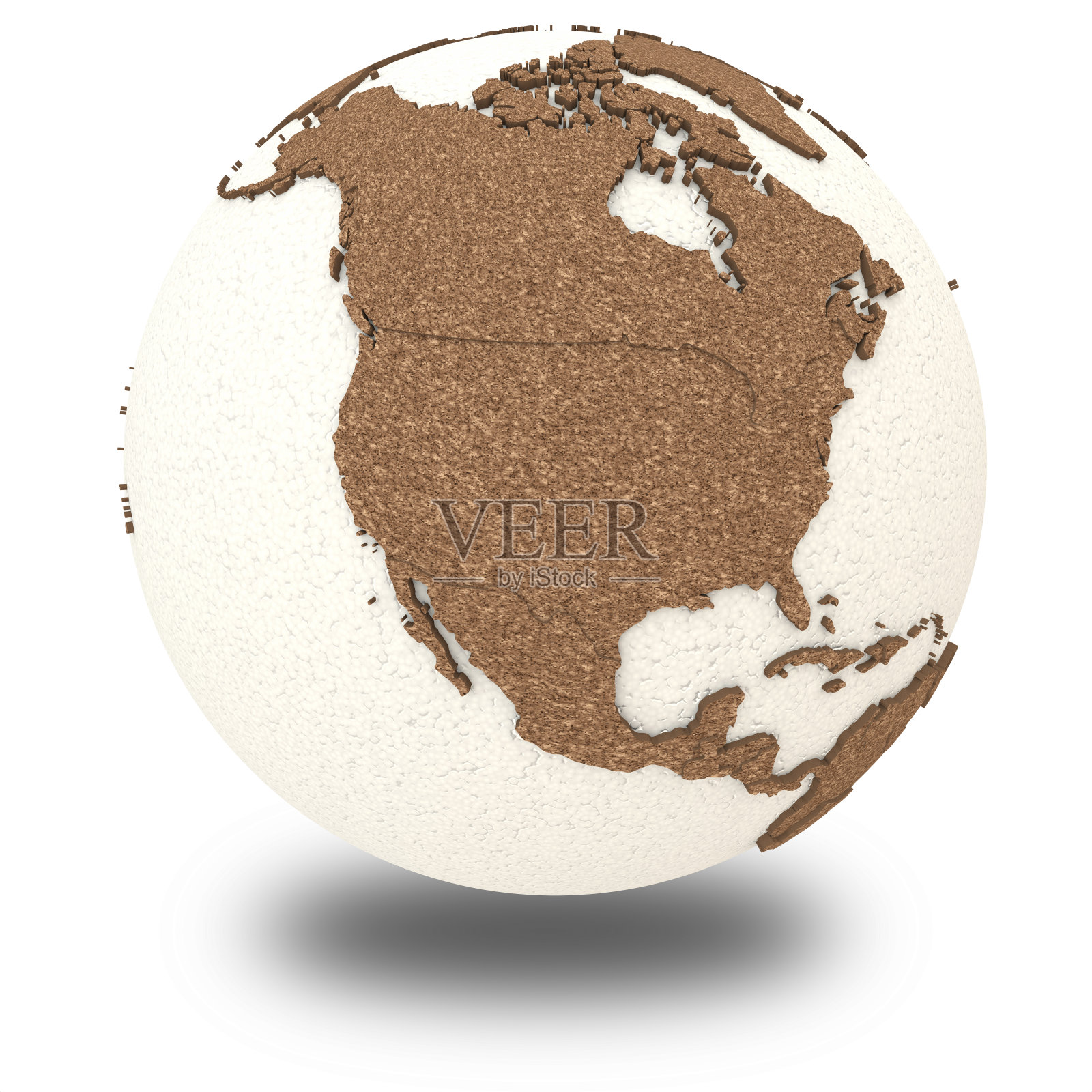 在光明地球上的北美照片摄影图片