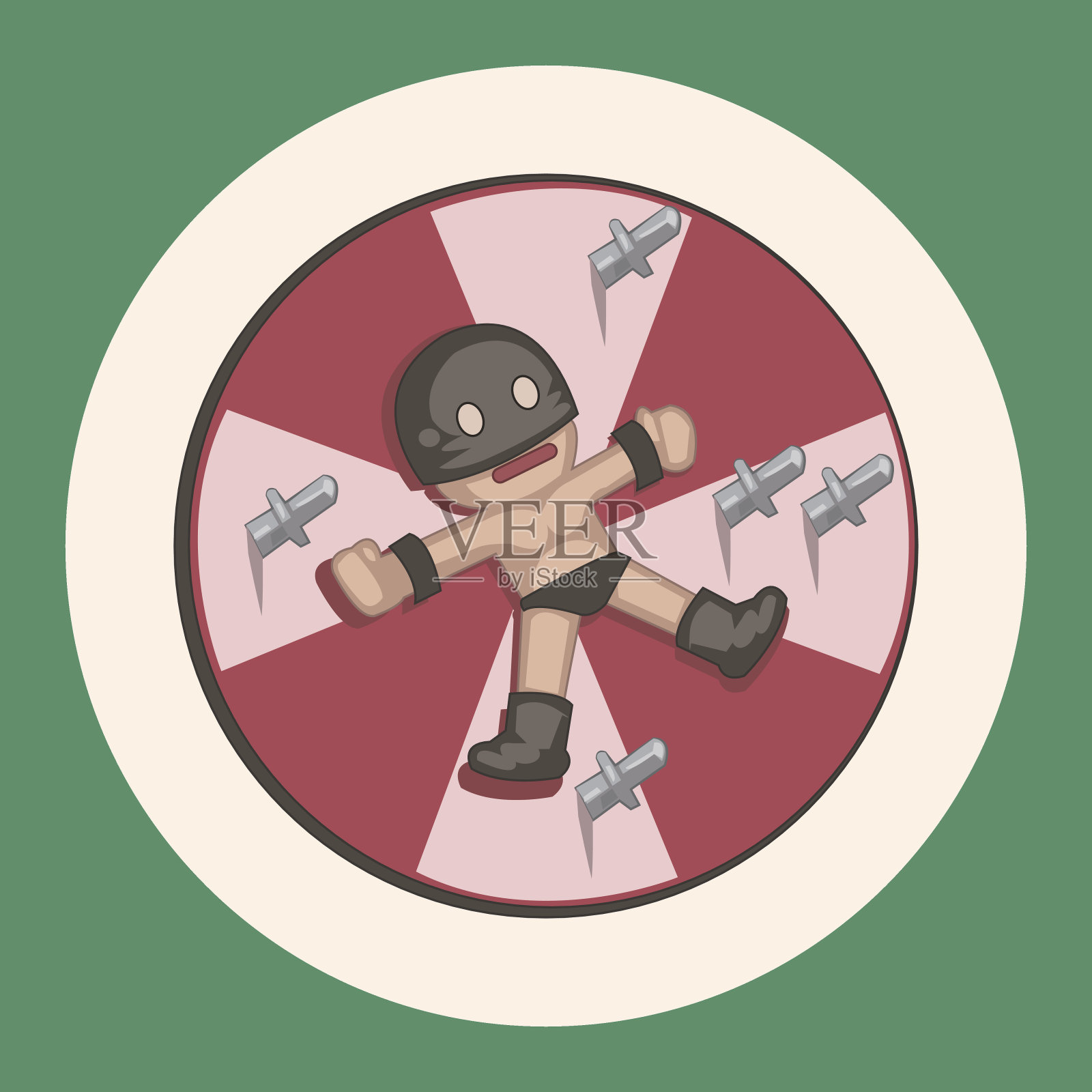 马戏团杂耍主题元素向量，eps插画图片素材