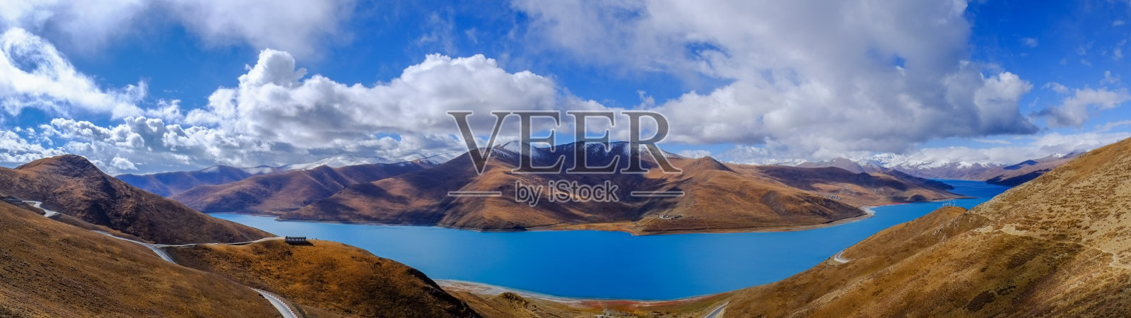 湖,山、高原、蓝色,YamdrokYumtso、西藏照片摄影图片