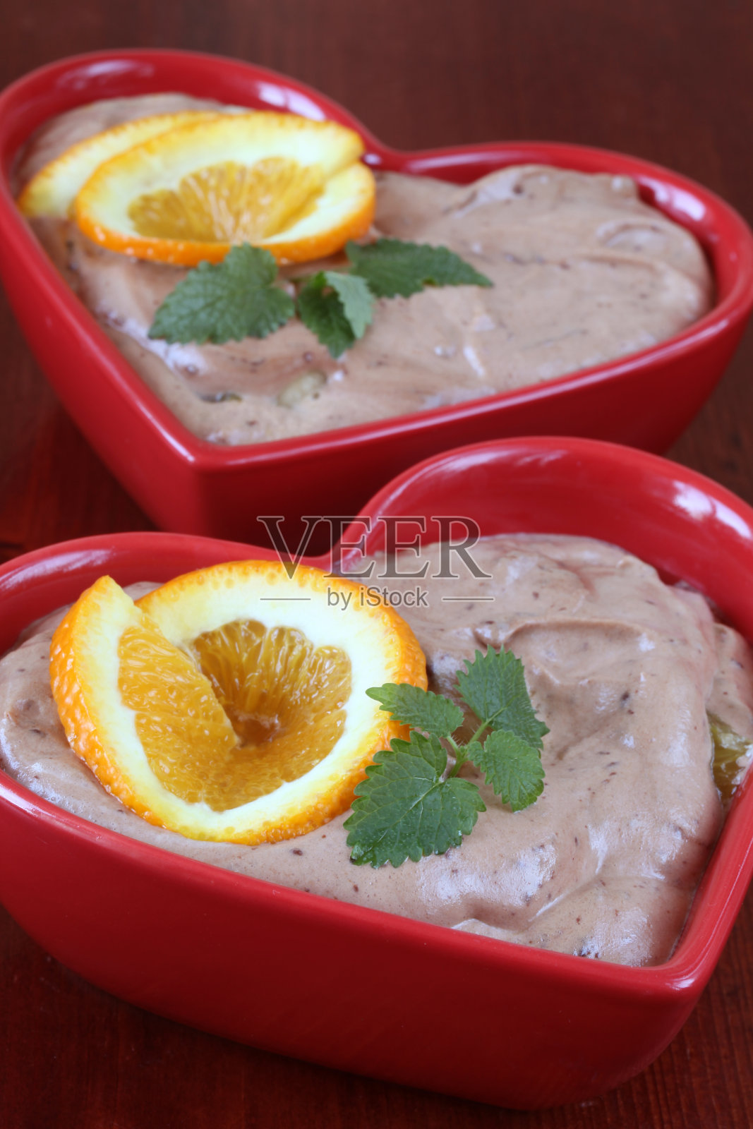 橘子巧克力慕斯照片摄影图片