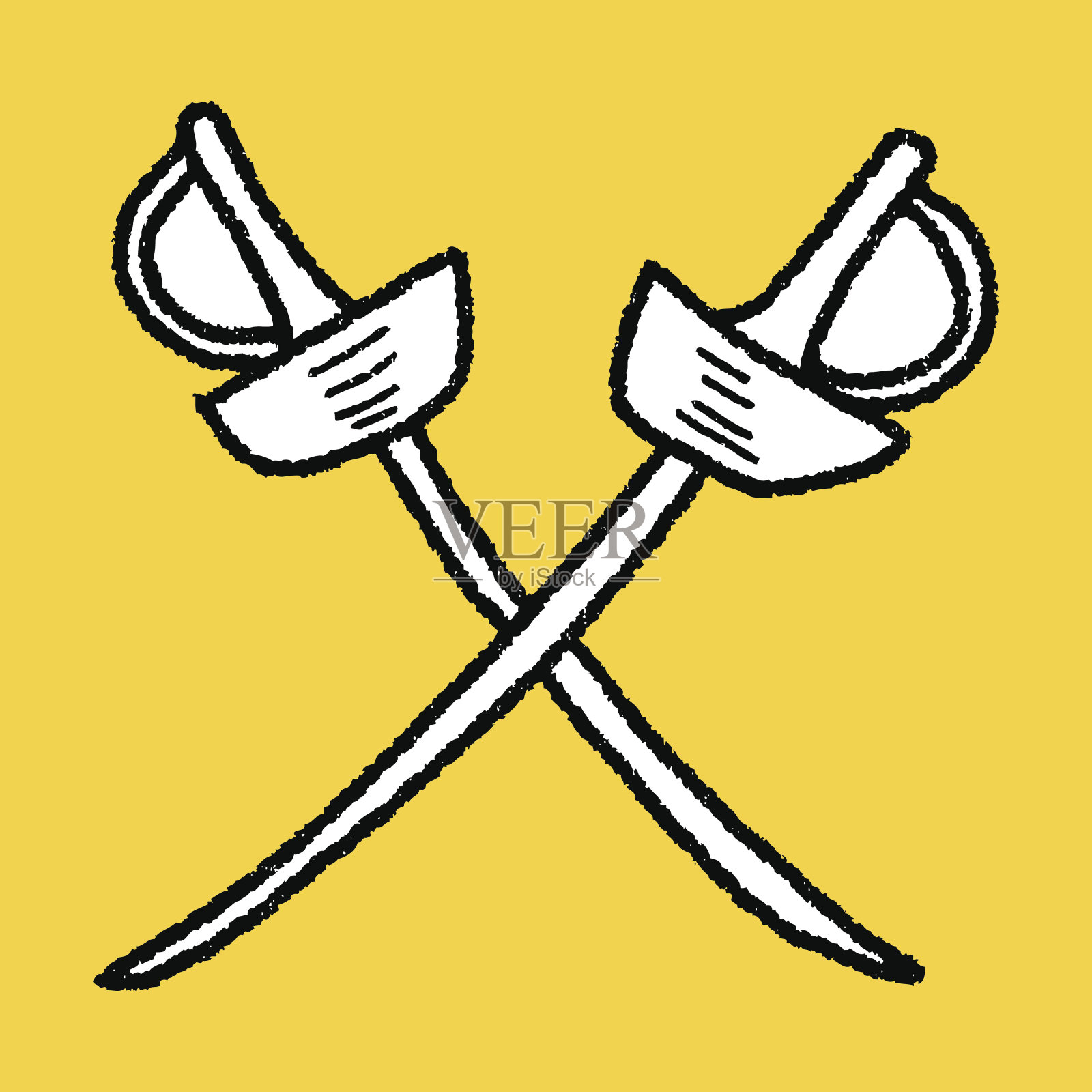 击剑涂鸦插画图片素材