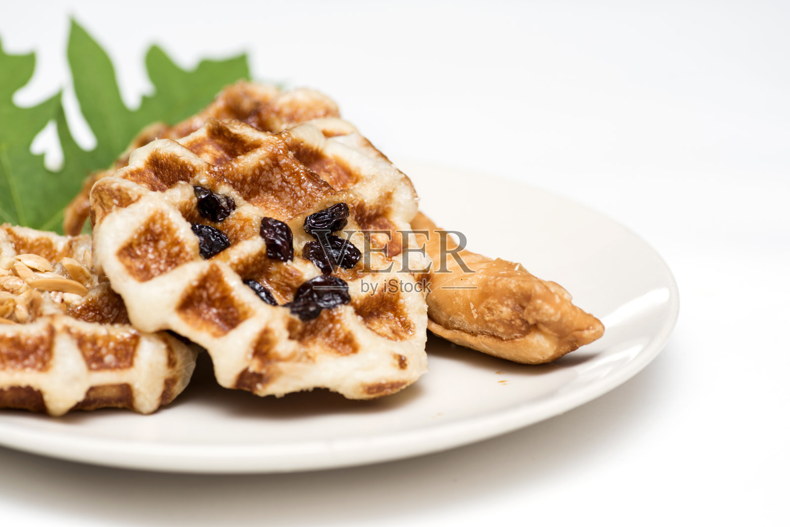 华夫饼孤立在白色背景照片摄影图片