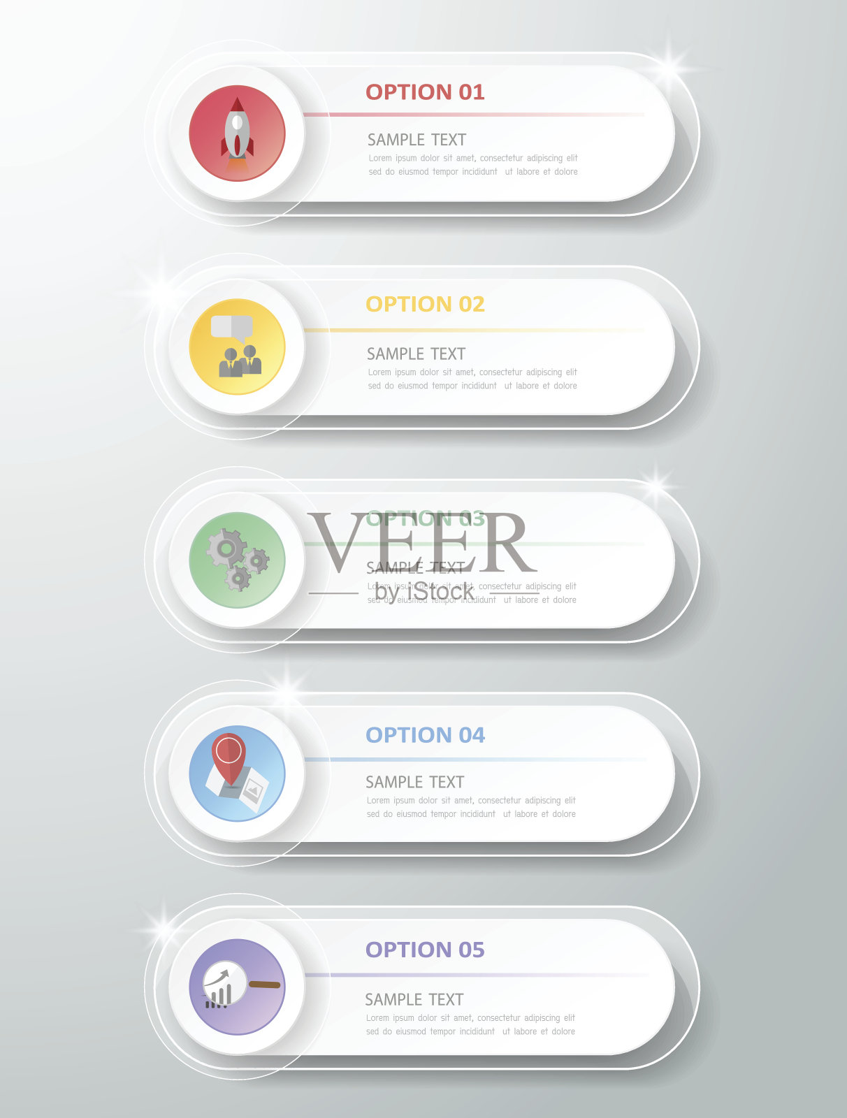 设计信息图5步骤模板的业务概念插画图片素材