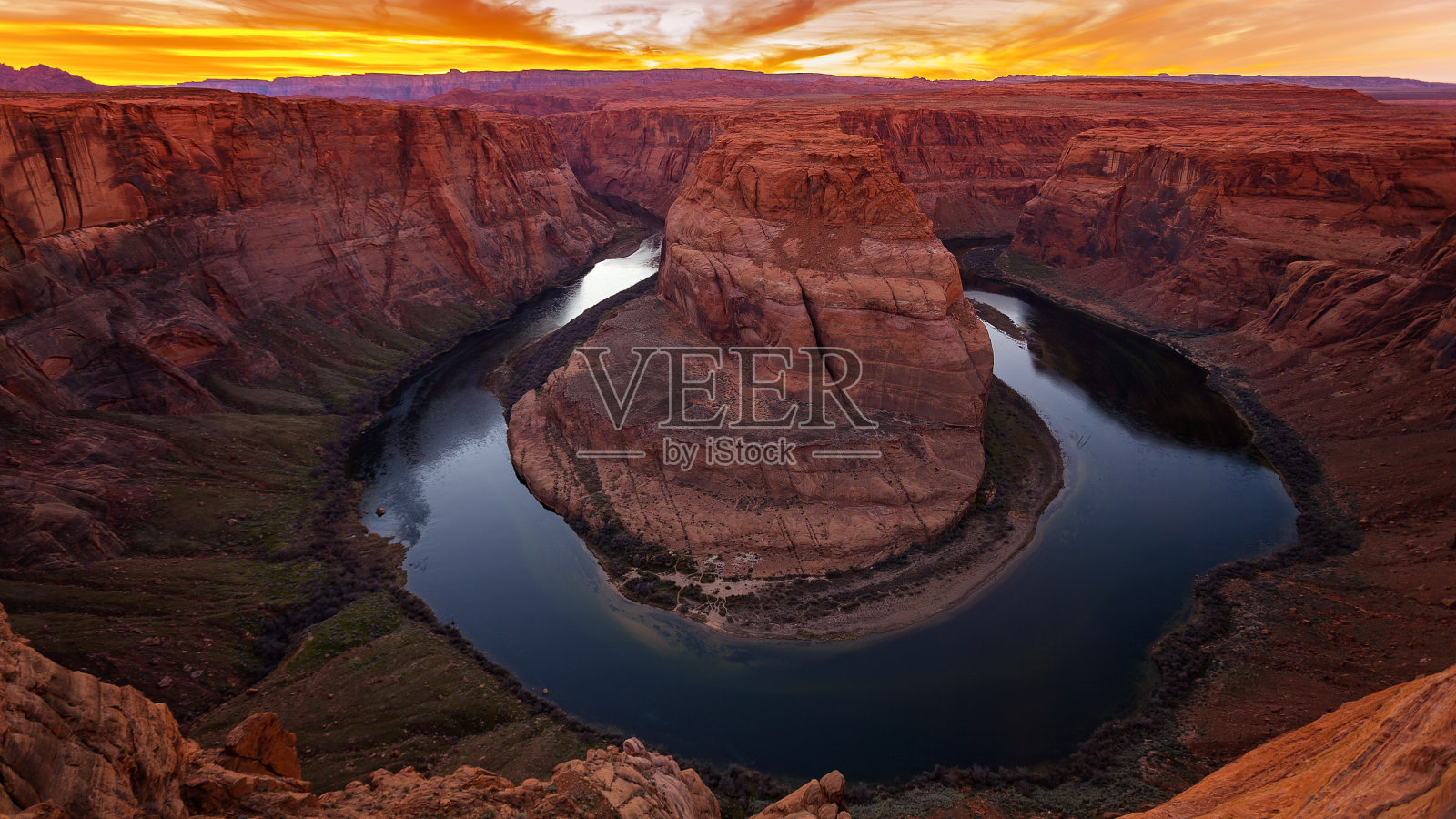 马蹄湾，科罗拉多河，佩奇，亚利桑那州照片摄影图片