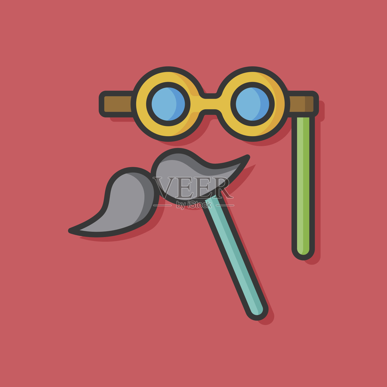 遮罩矢量图标插画图片素材