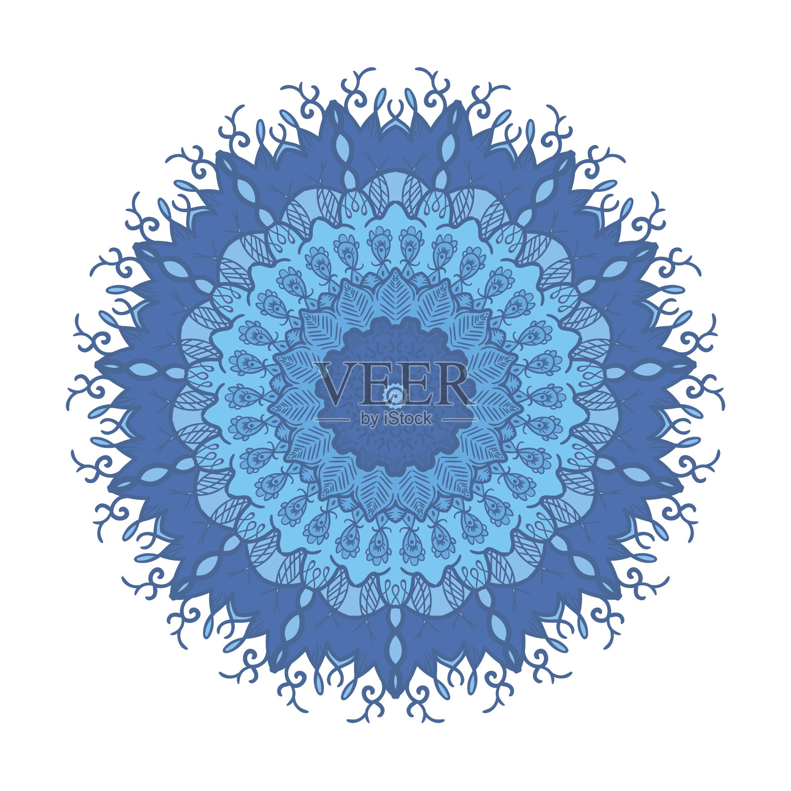 曼荼罗线模板插画图片素材