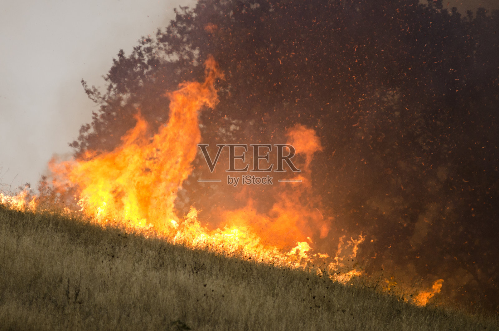 直升机在火照片摄影图片