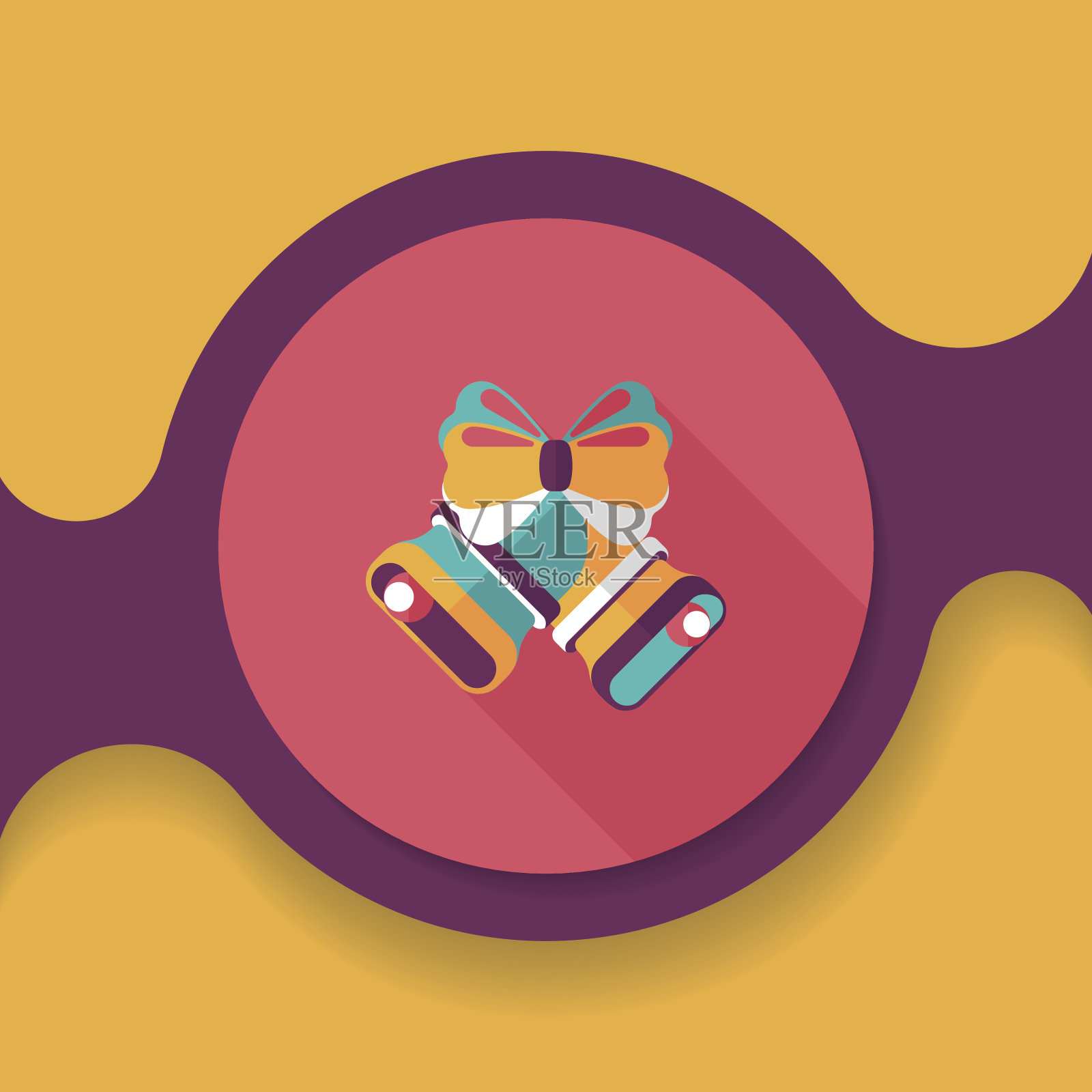 圣诞钟声平与长影eps10图标图标素材