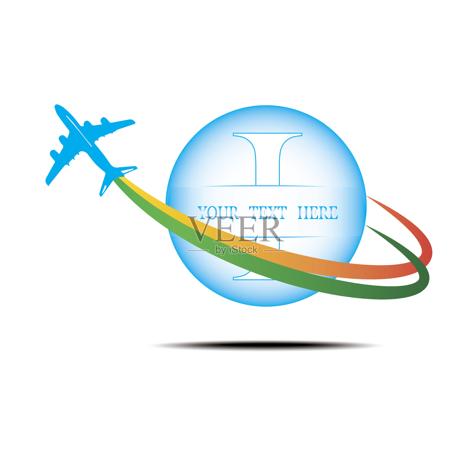 飞机象征信。有飞机旅行背景插画图片素材