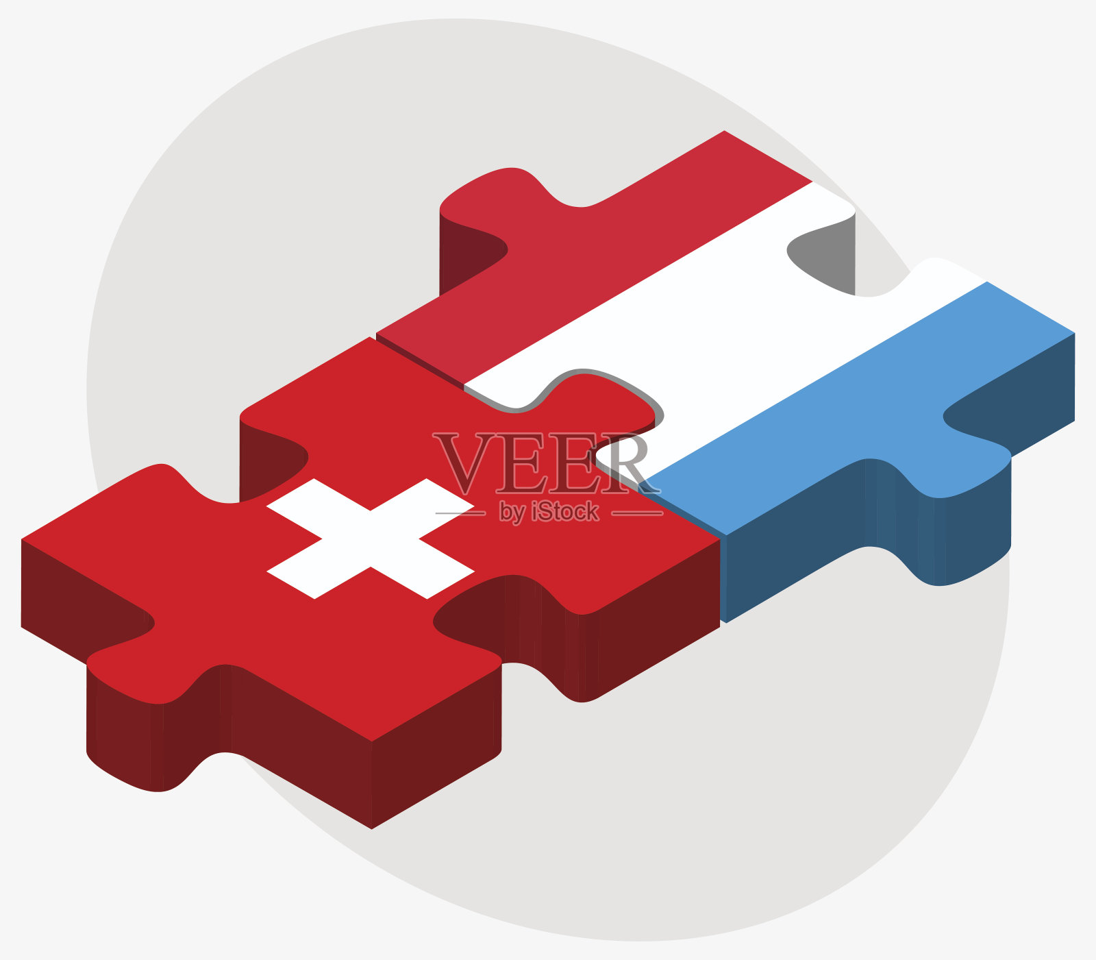 瑞士和卢森堡国旗插画图片素材