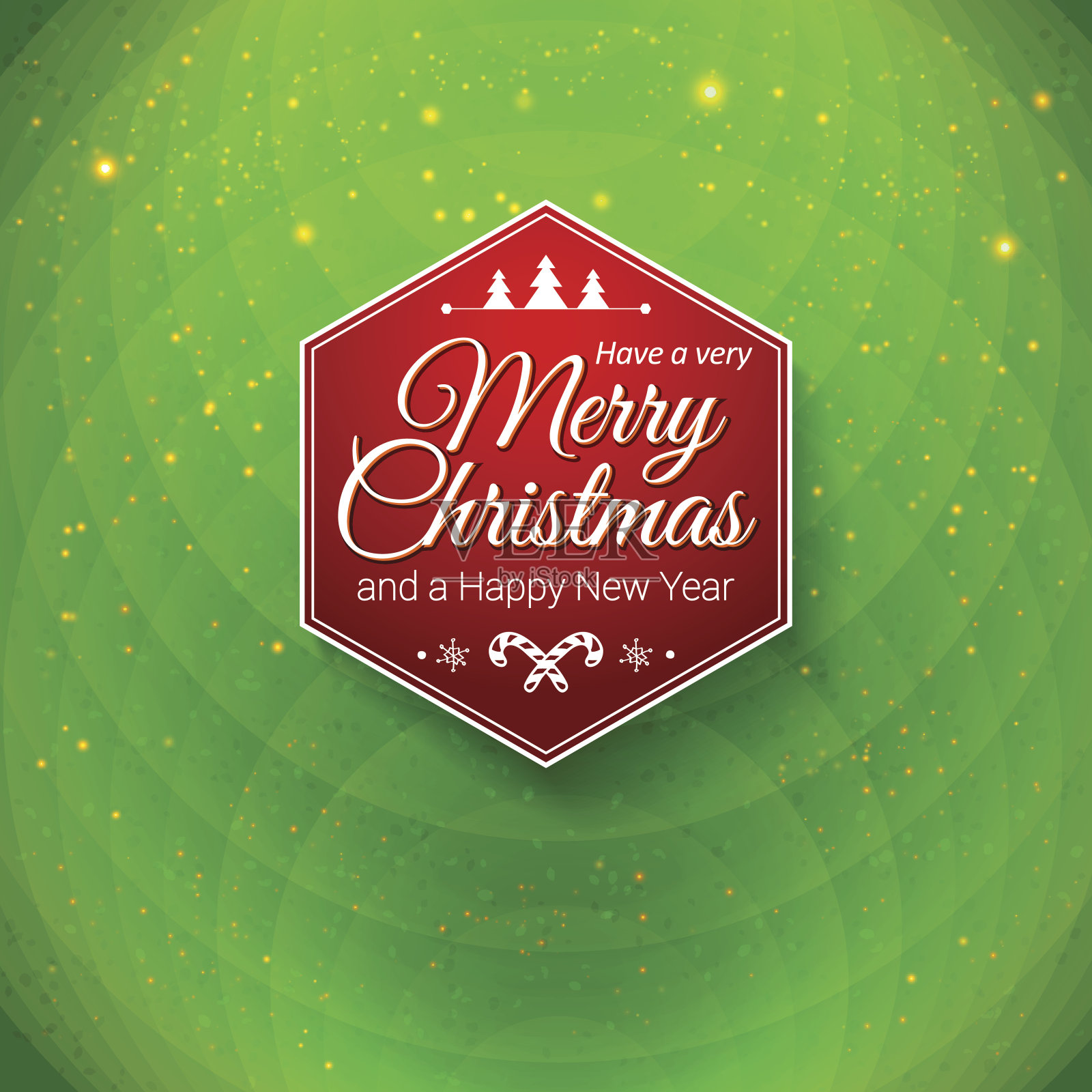 传统的圣诞贺卡和新年贺卡设计模板素材