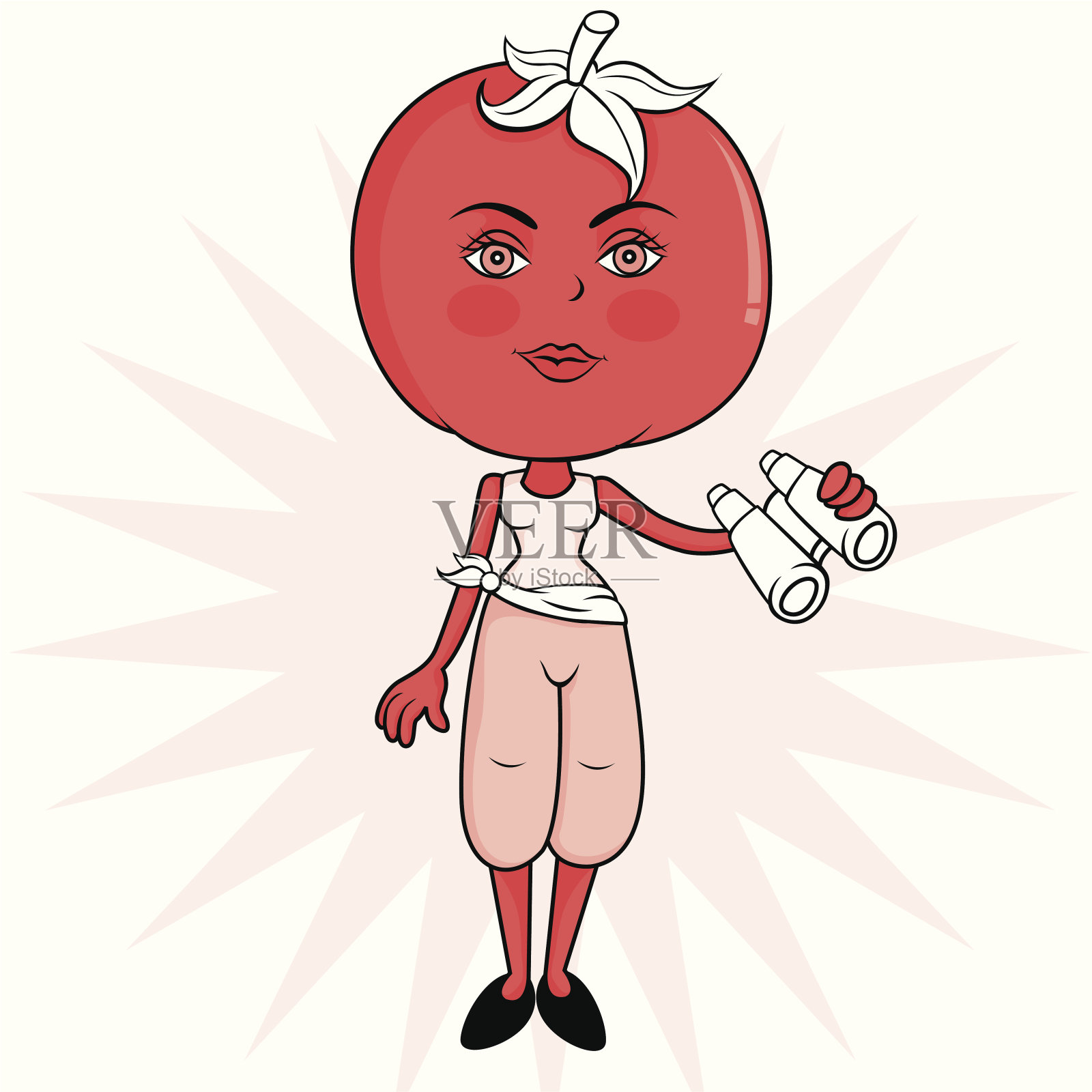 番茄女士插画图片素材