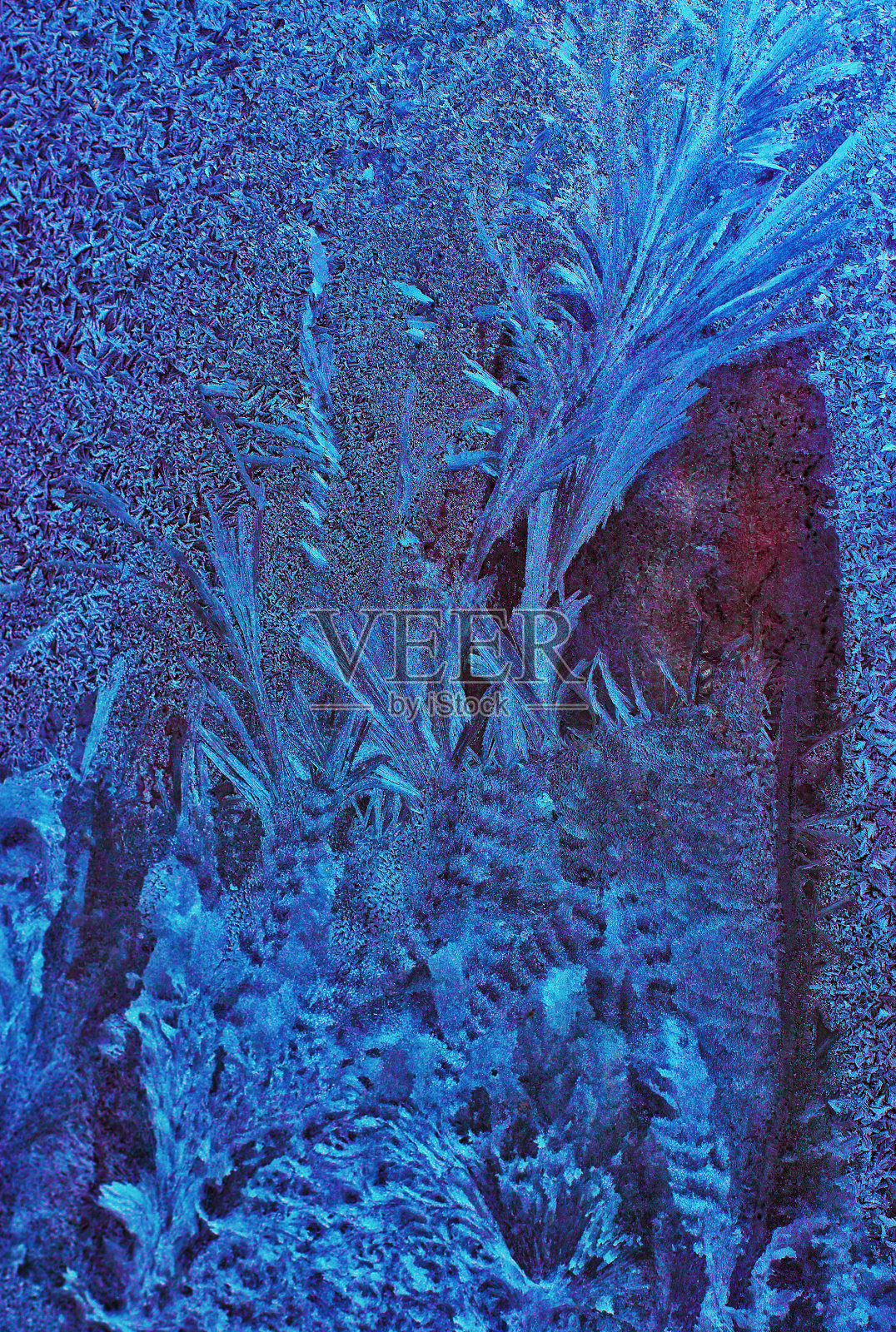 霜冻图案的玻璃照片摄影图片