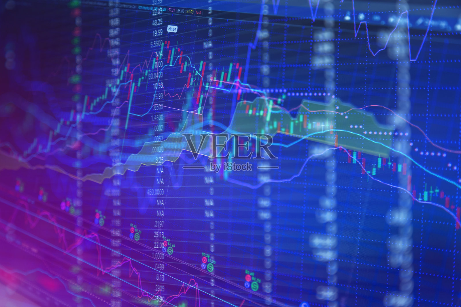 财务数据显示在显示器上照片摄影图片