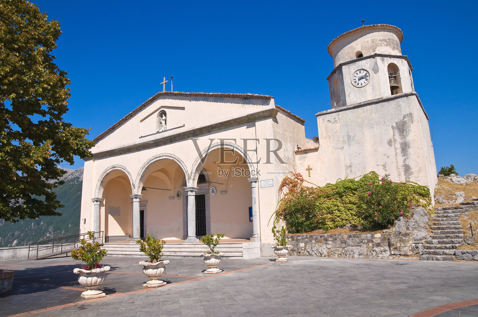 圣比亚乔大教堂。Maratea。巴斯利卡塔。意大利。照片摄影图片