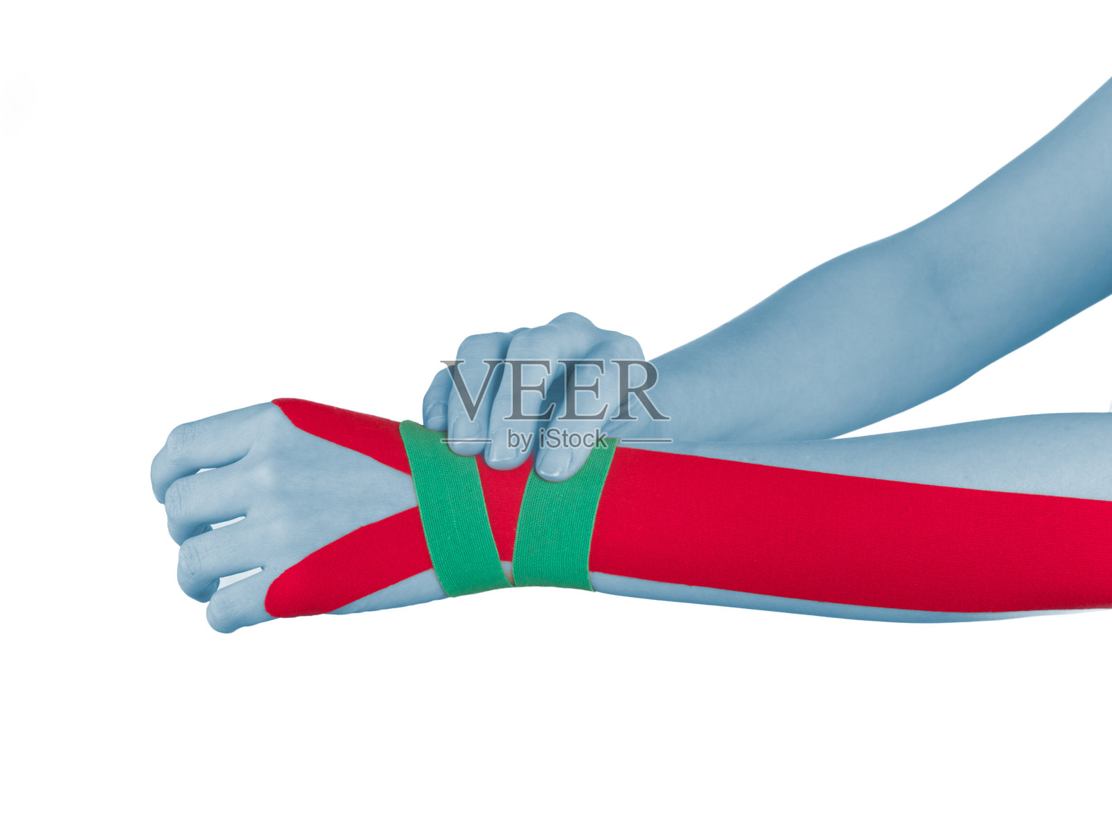 物理治疗胶带隔离白色。照片摄影图片