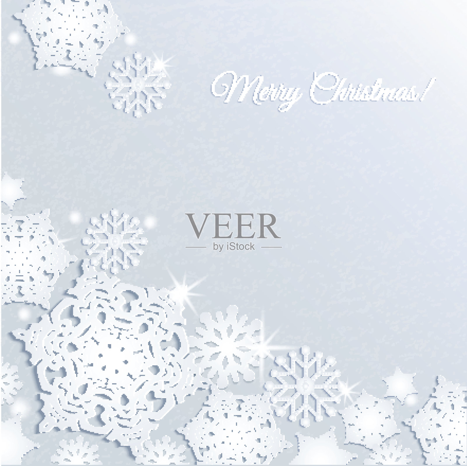 圣诞和新年背景的雪花。插画图片素材