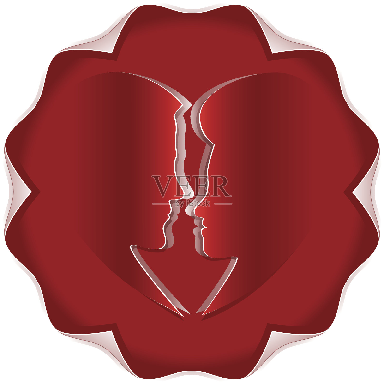 心形的男人和女人(第10集)。插画图片素材