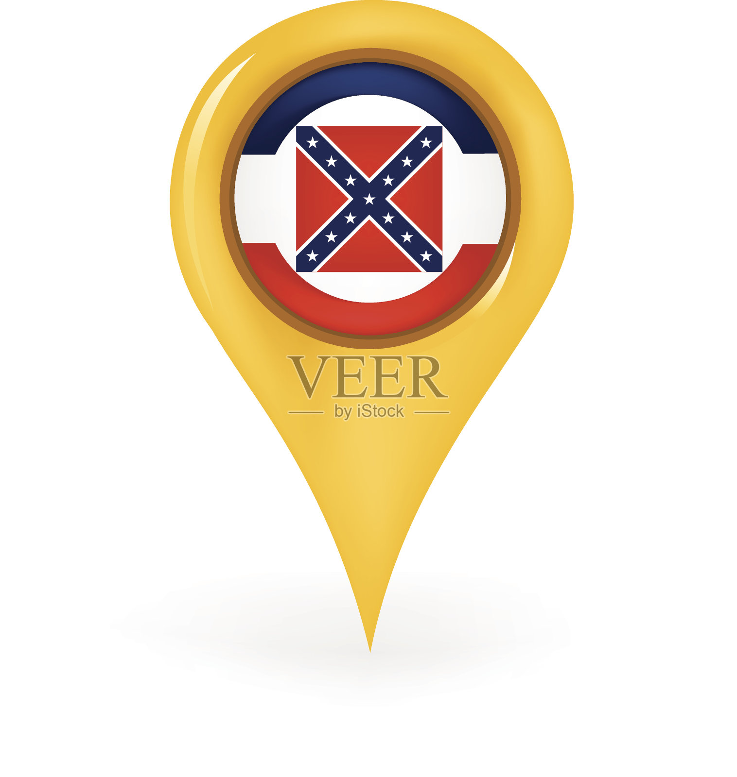 密西西比州的位置插画图片素材