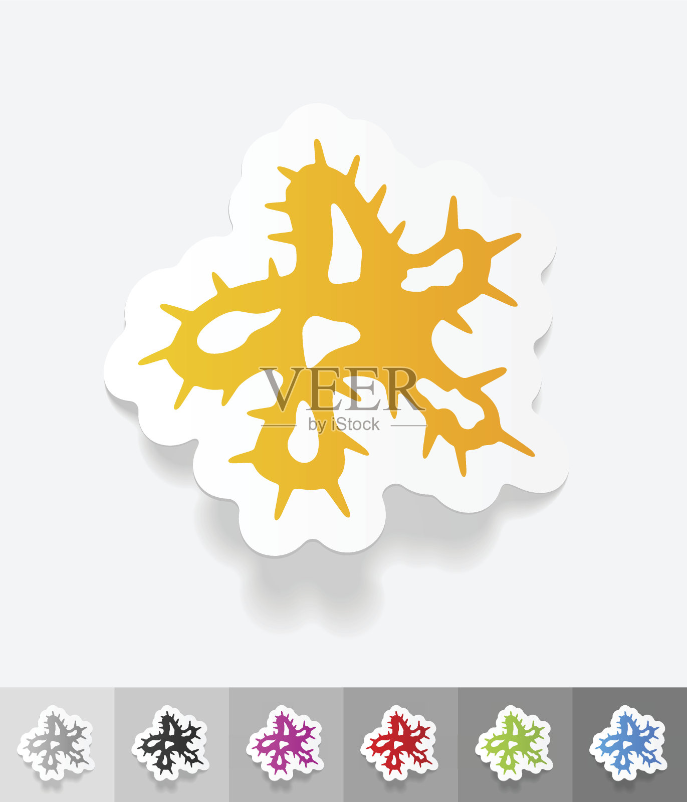 现实的设计元素。微生物插画图片素材