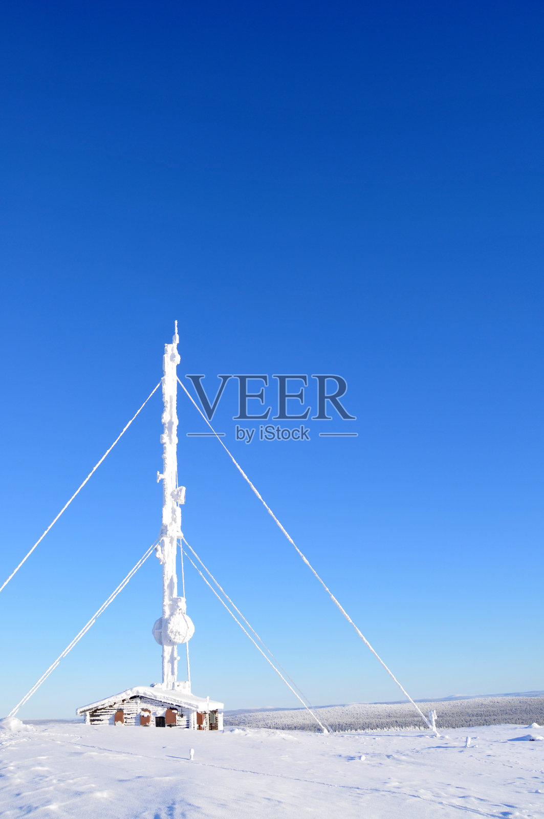 北极的通信塔照片摄影图片