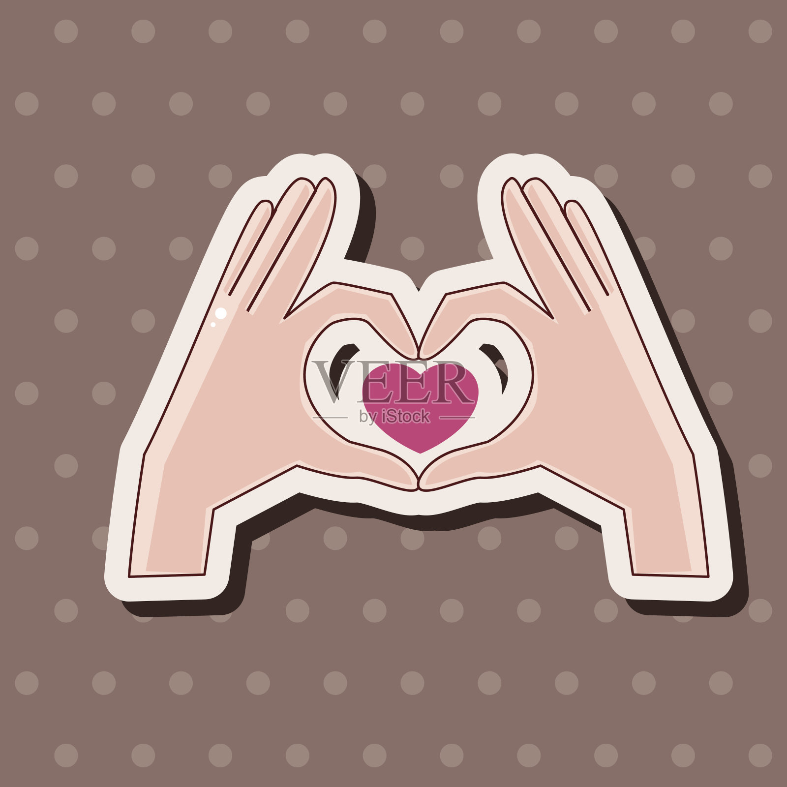 情人节爱心主题元素插画图片素材