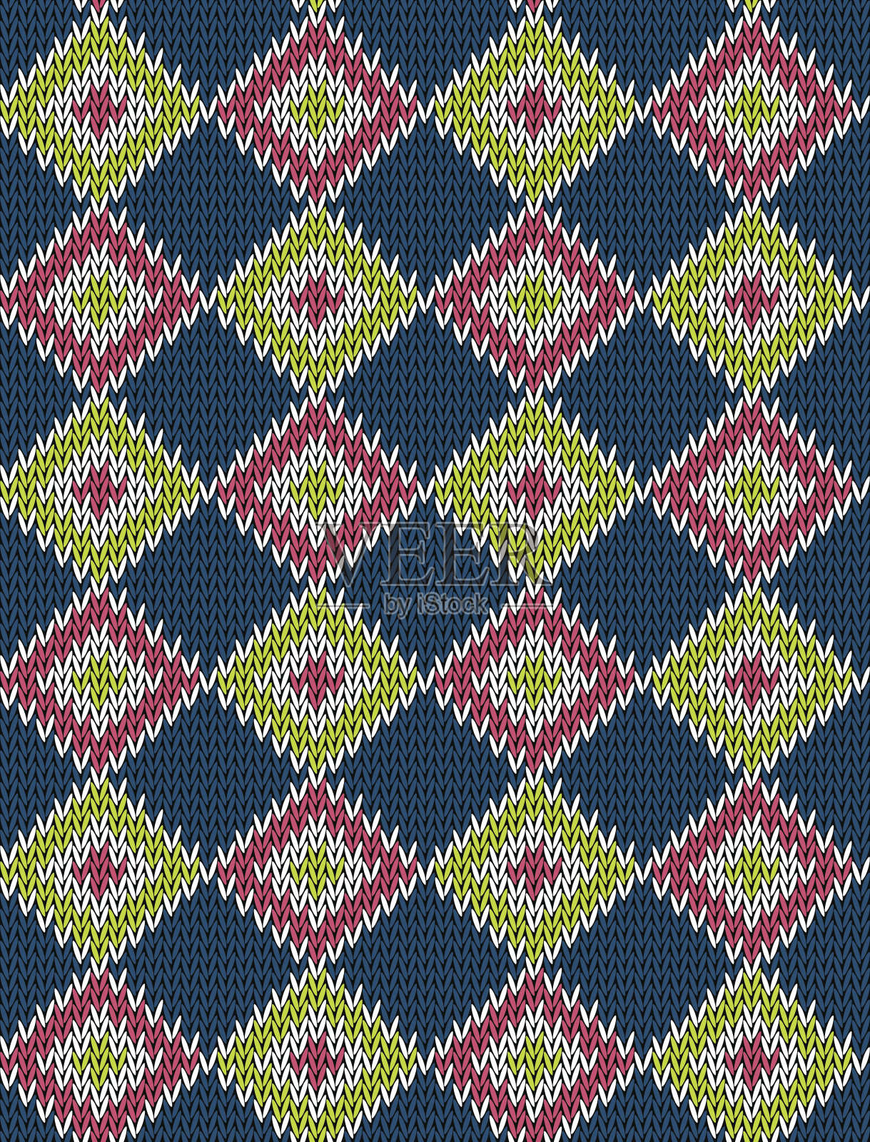 针织亮无缝矢量图案与风格北欧毛衣装饰。插画图片素材