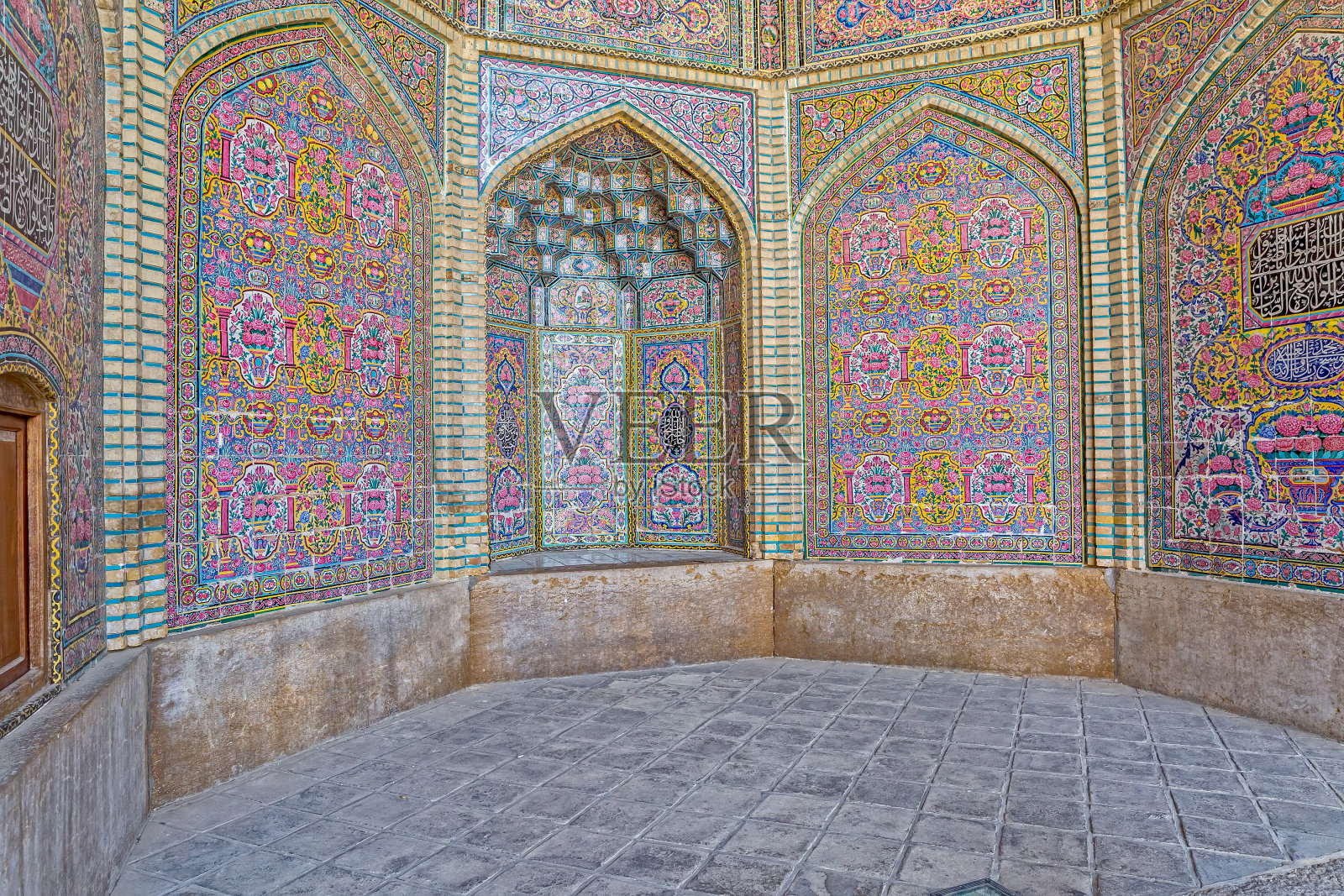 Nasir al-Mulk清真寺装饰照片摄影图片