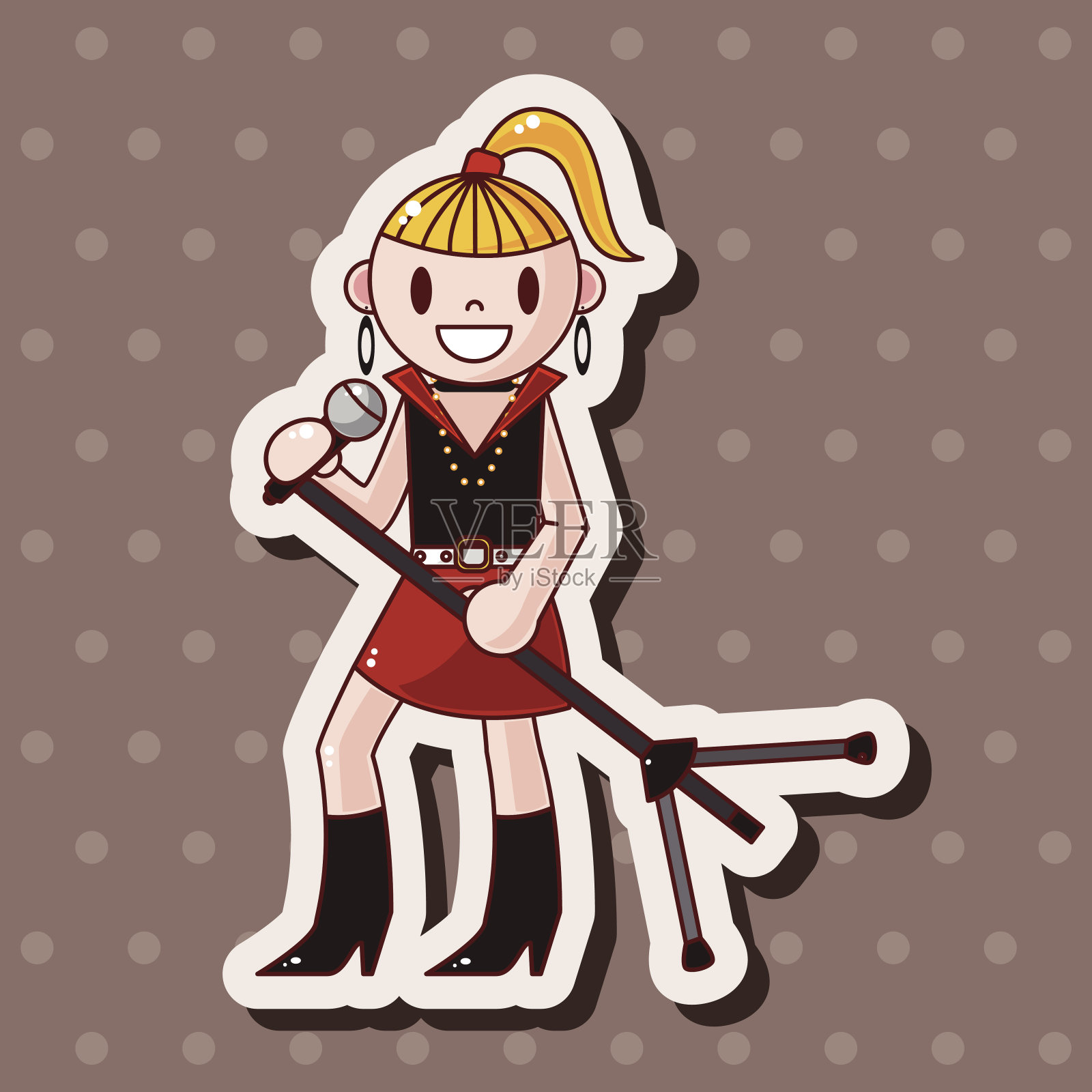 乐队成员歌手主题元素插画图片素材