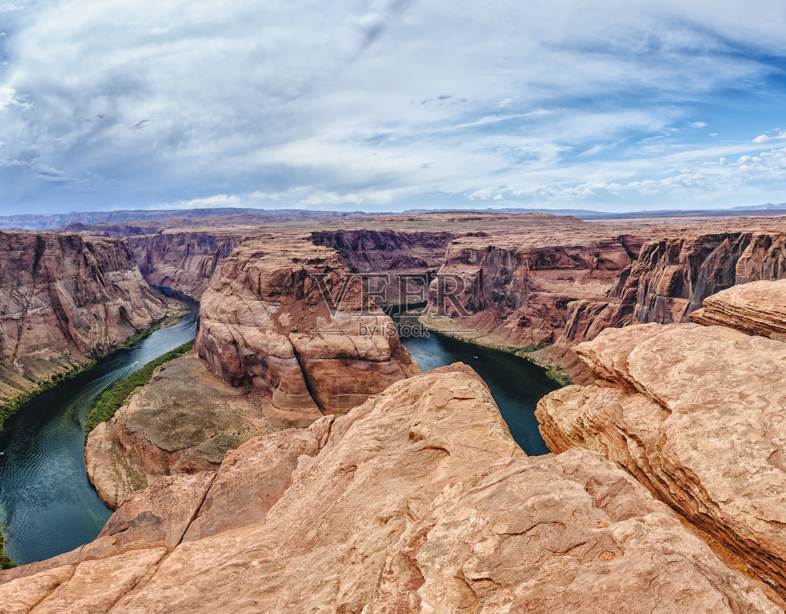 马蹄乐队亚利桑那科罗拉多河。照片摄影图片