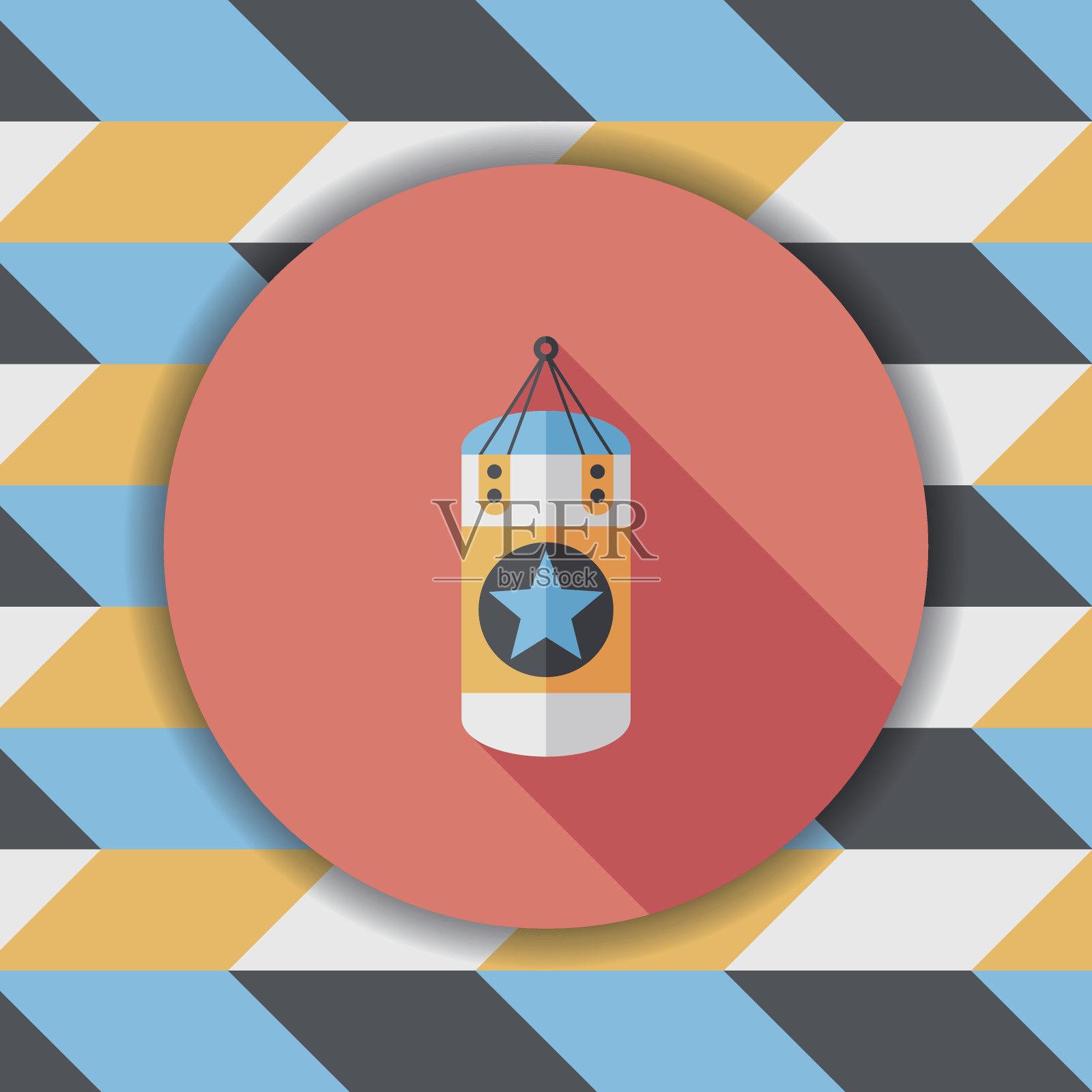 沙袋与长影子的平面图标，eps10插画图片素材