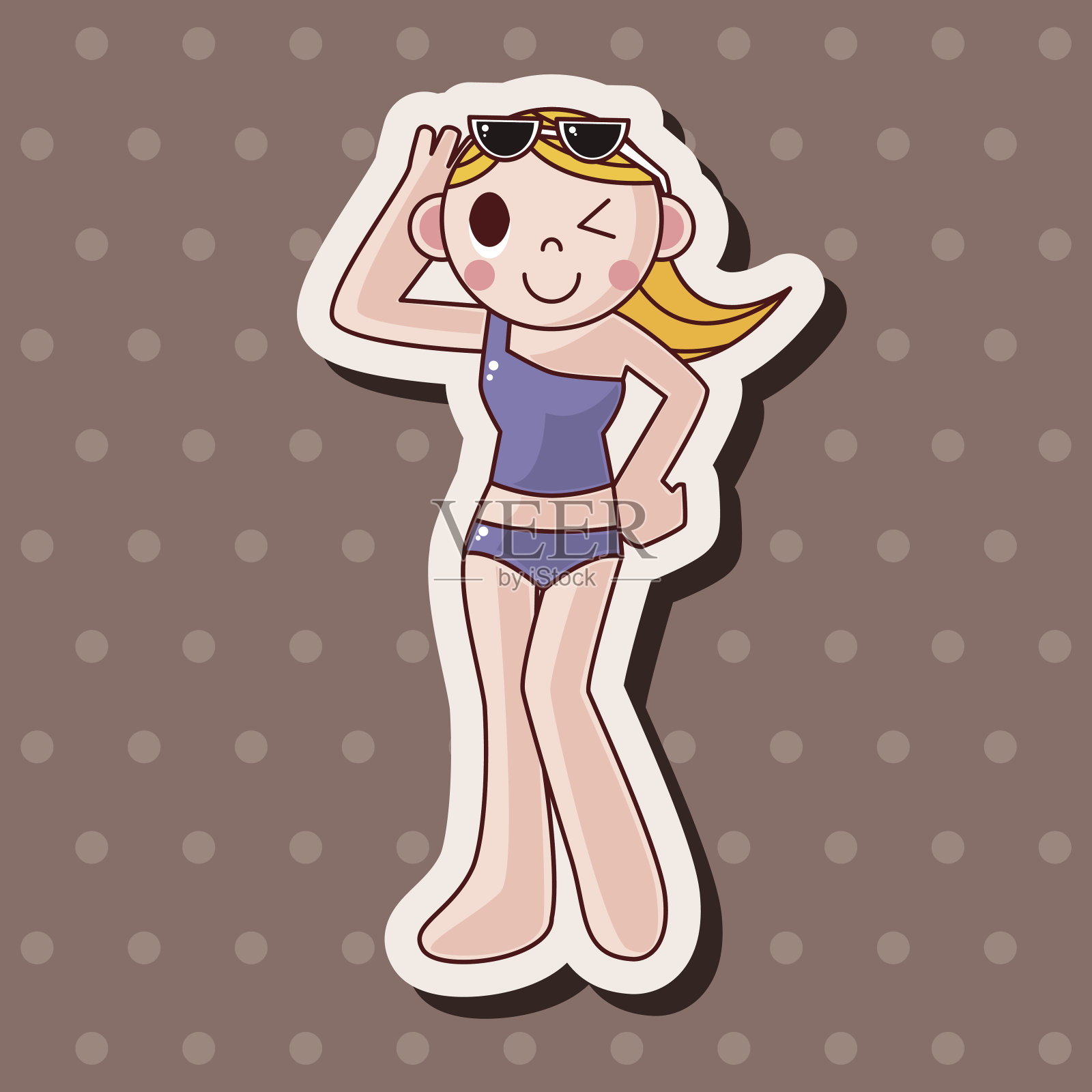 游泳运动员的主题元素插画图片素材