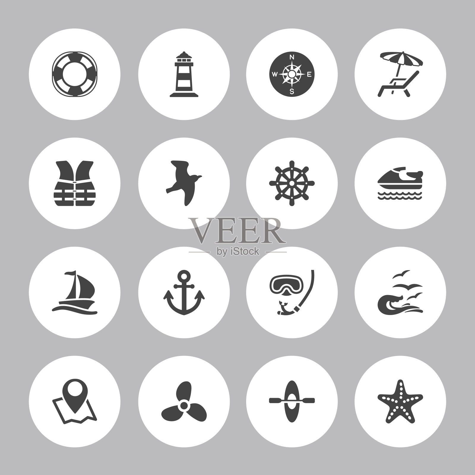 背景帆船和海上- 16图标插画图片素材