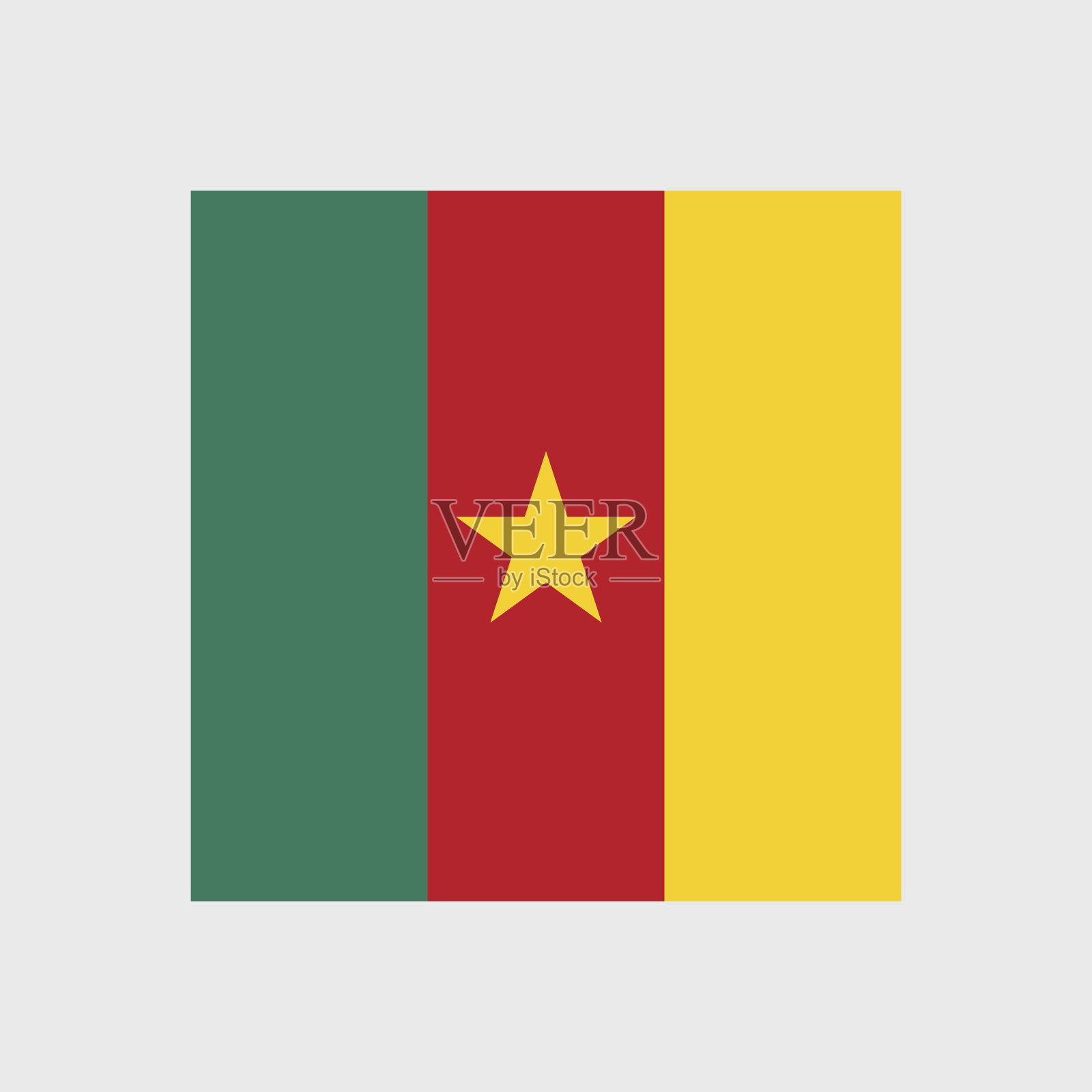 喀麦隆国旗插画图片素材