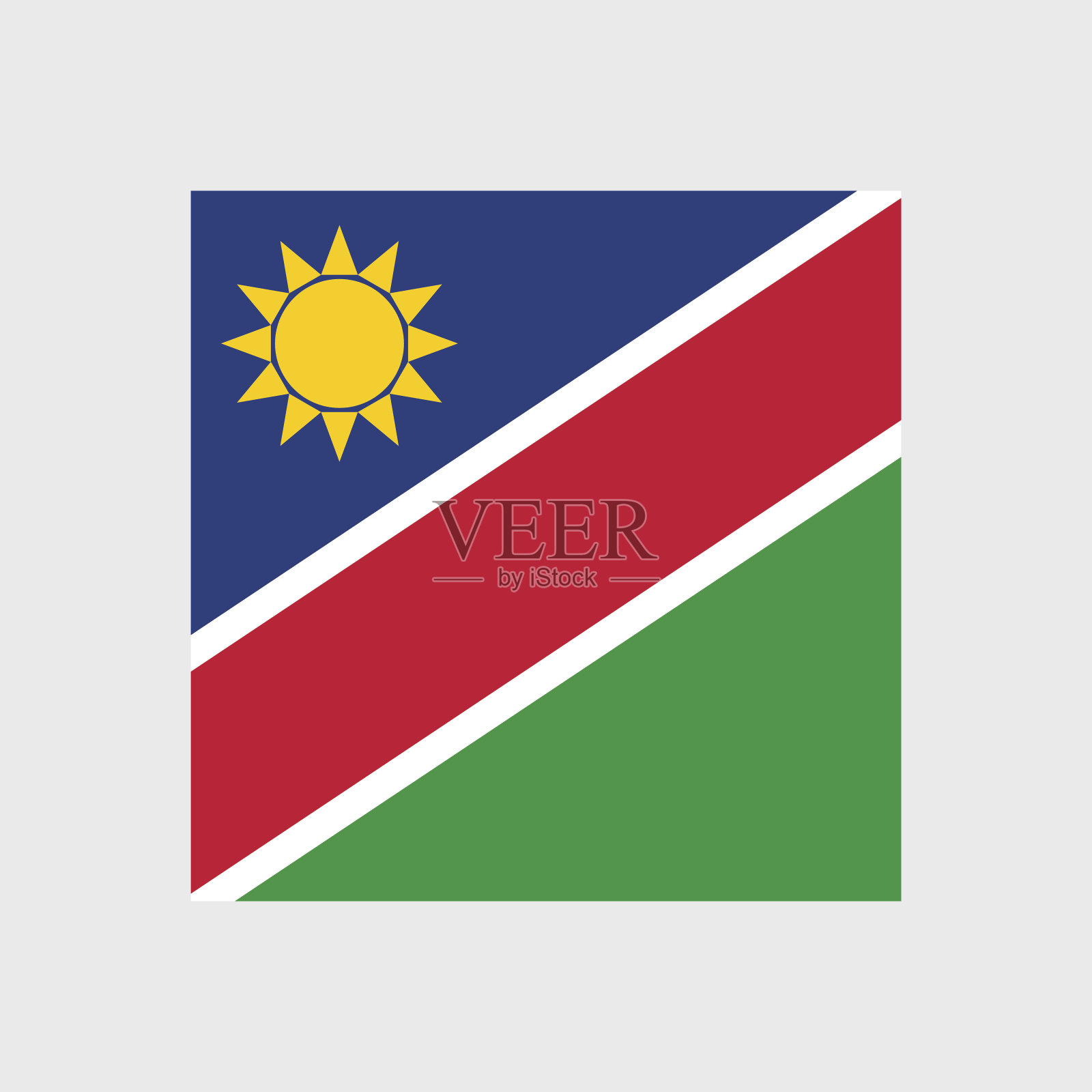 纳米比亚的旗帜插画图片素材